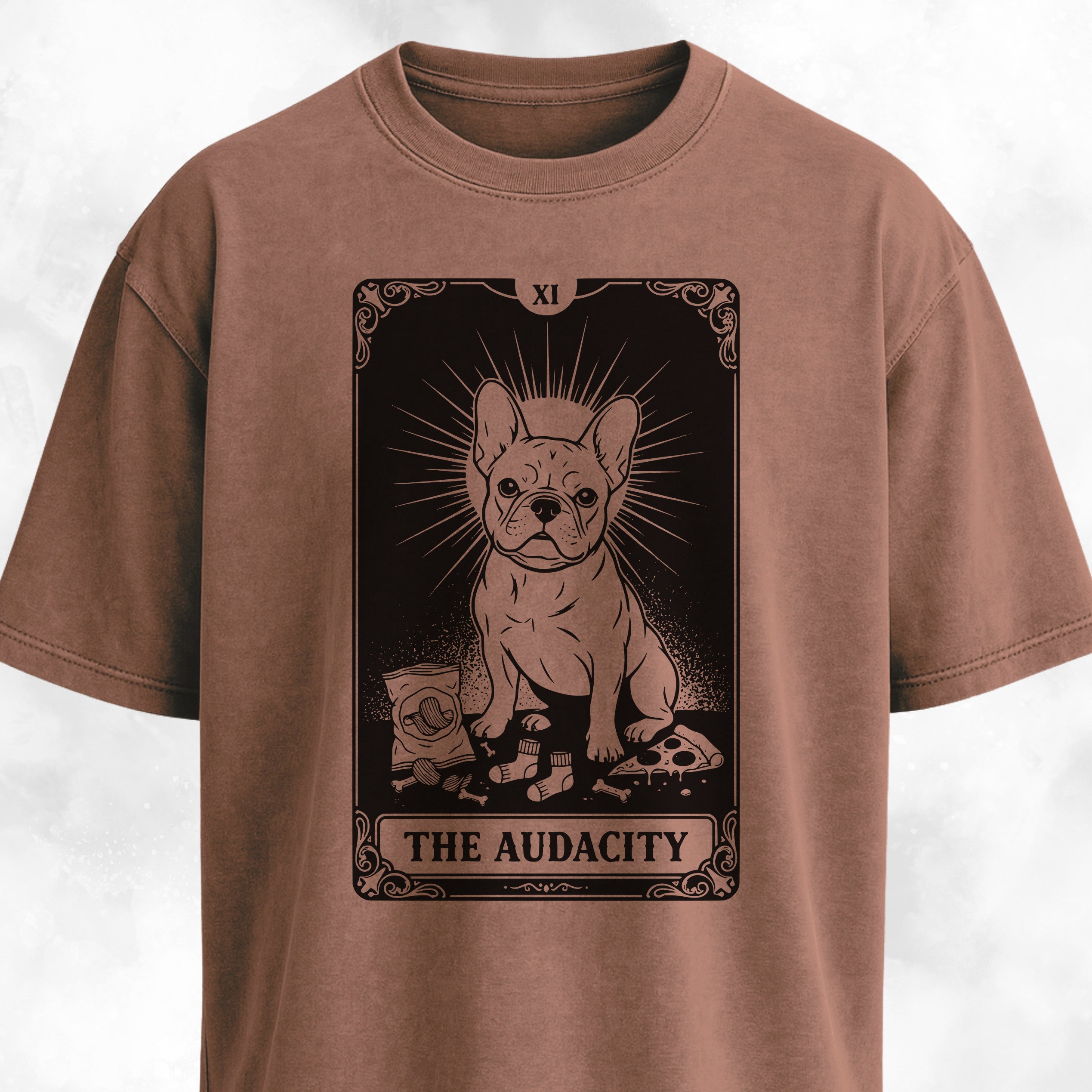 The Audacity Tarot Card Frenchie Edition T-Shirt