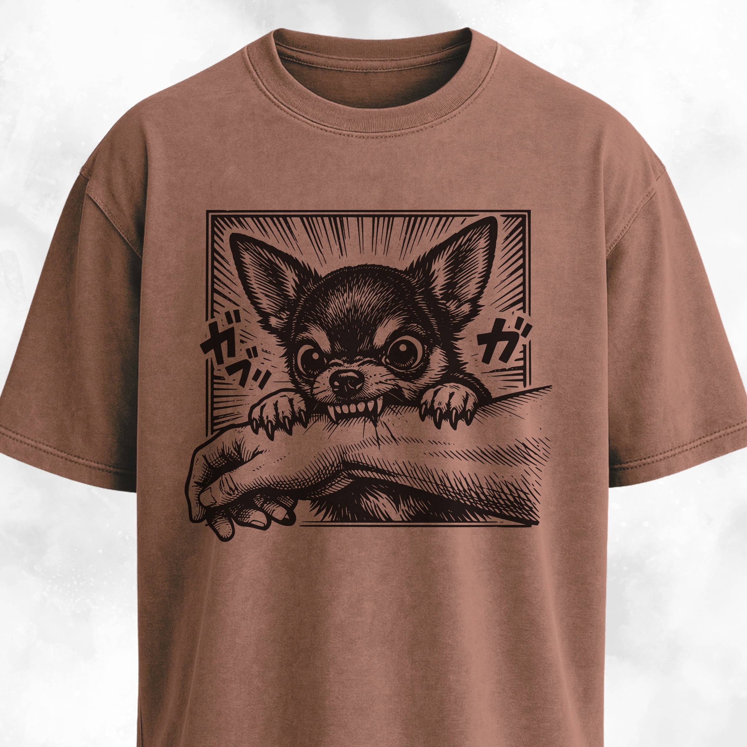 Manga Chihuahua Biting An Arm T-Shirt
