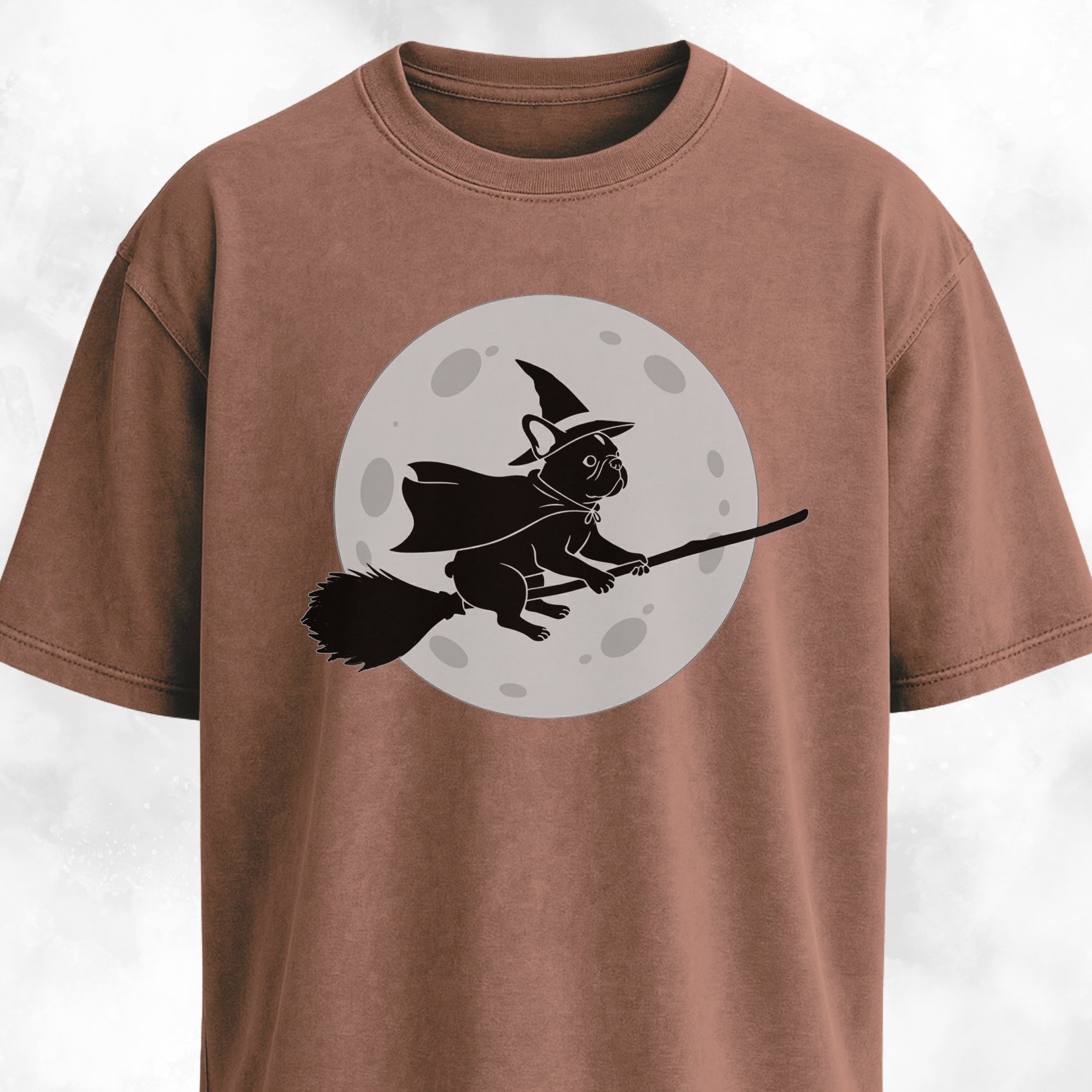 Flying French Bulldog On A Full Moon T-Shirt