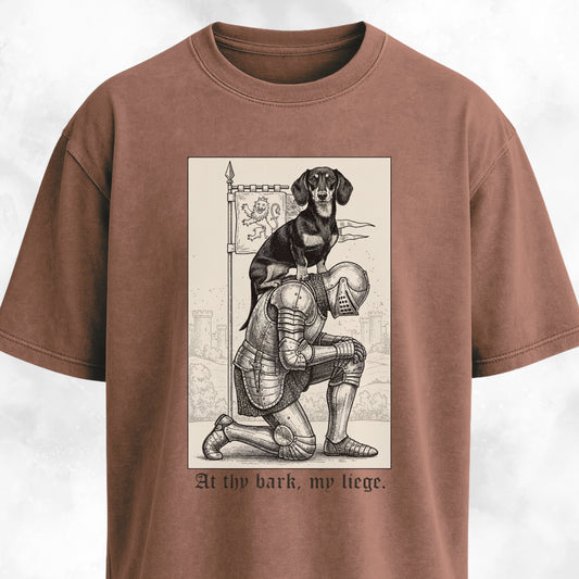 At Thy Bark My Liege Medieval Dachshund T-Shirt