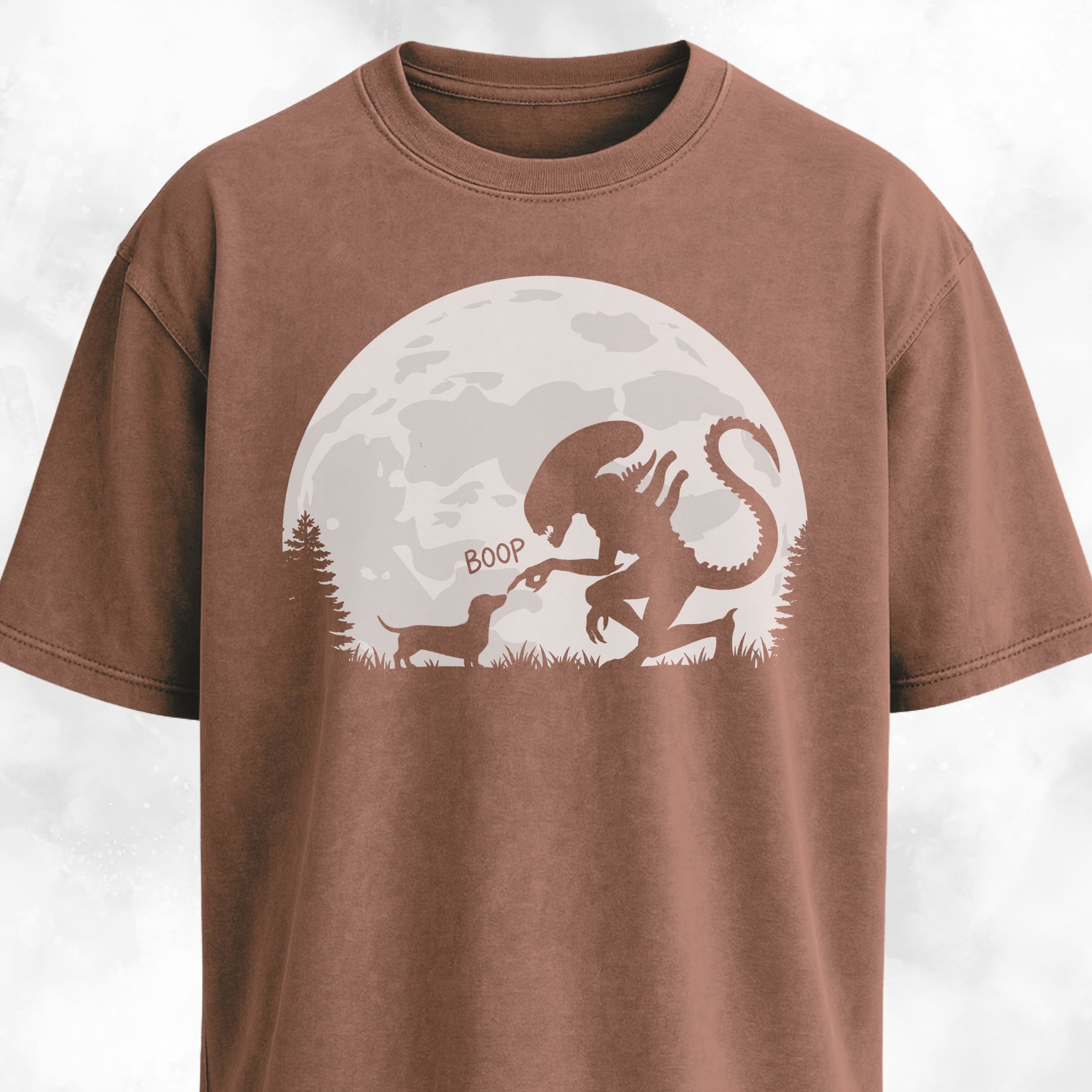 Alien Xenomorph Booping Doxie T-Shirt