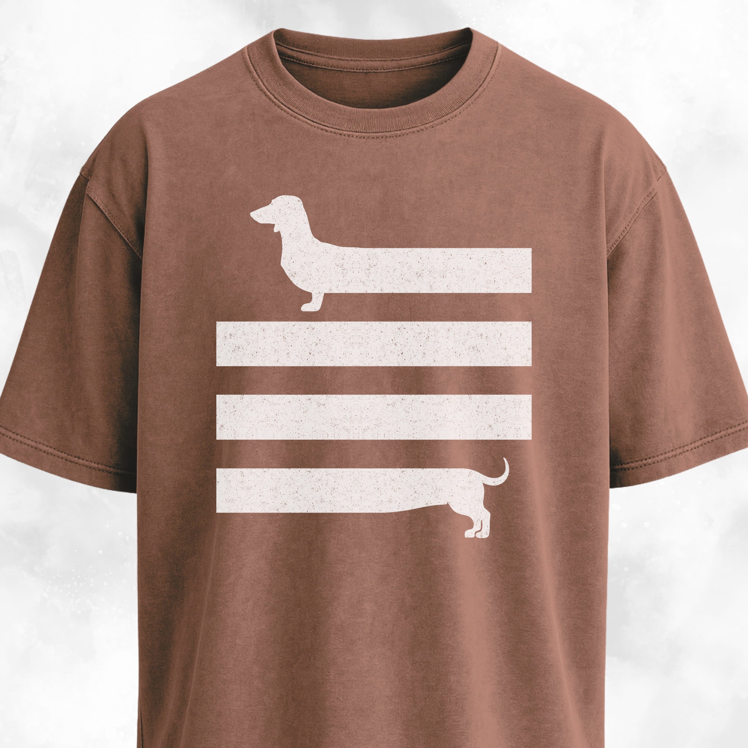 Long Body Abstract Dachshund T-Shirt