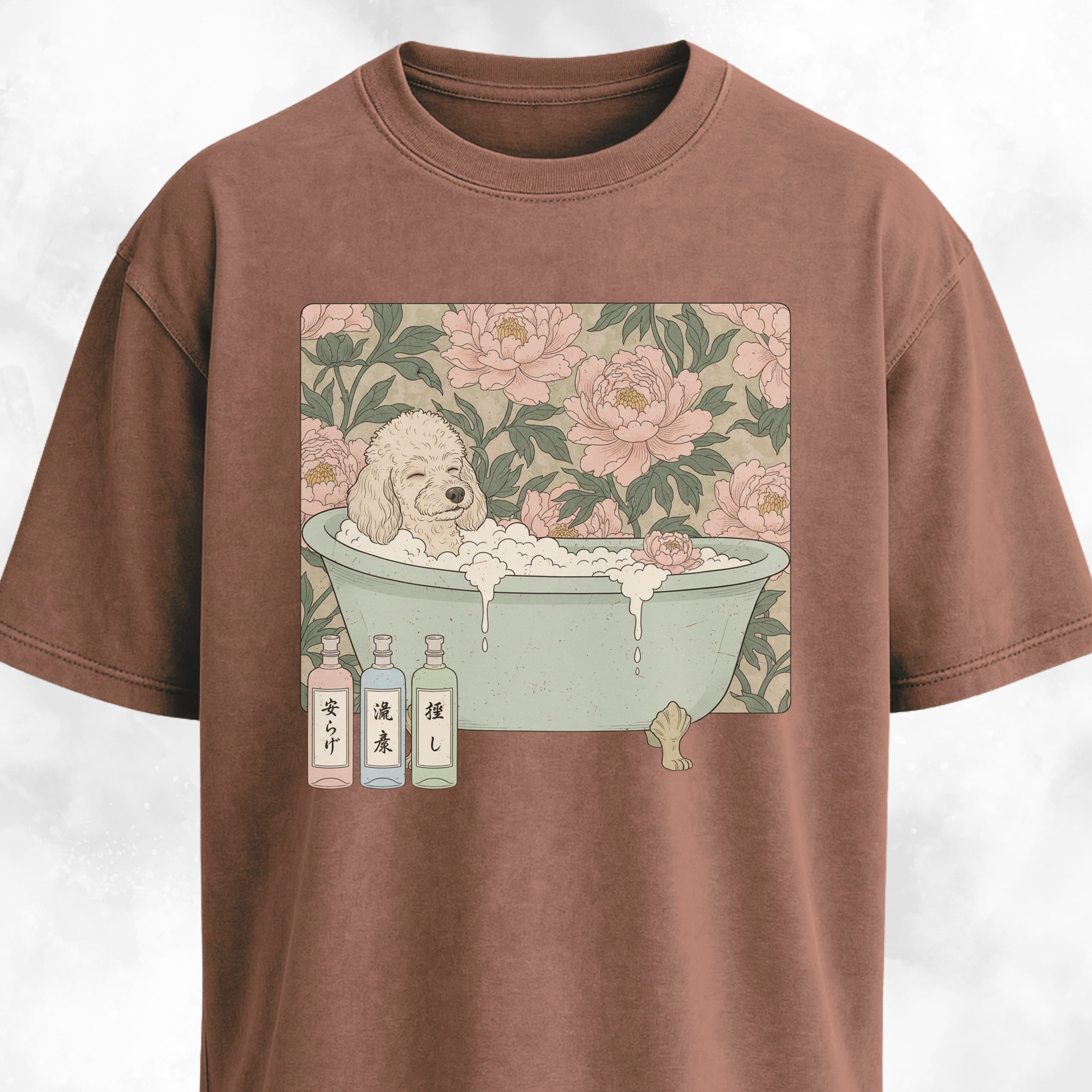 Poodle Taking A Bath T-Shirt