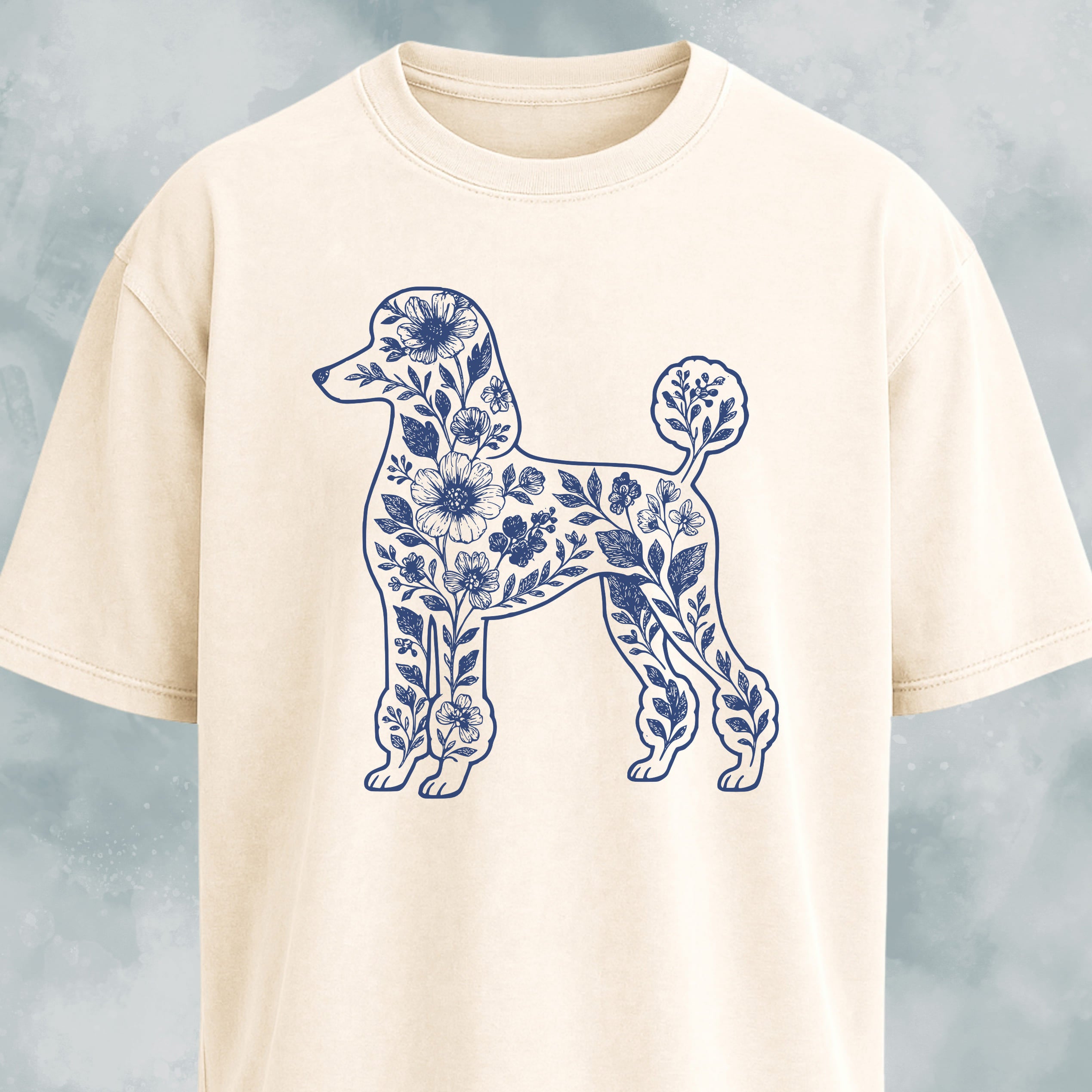 Floral Poodle T-Shirt
