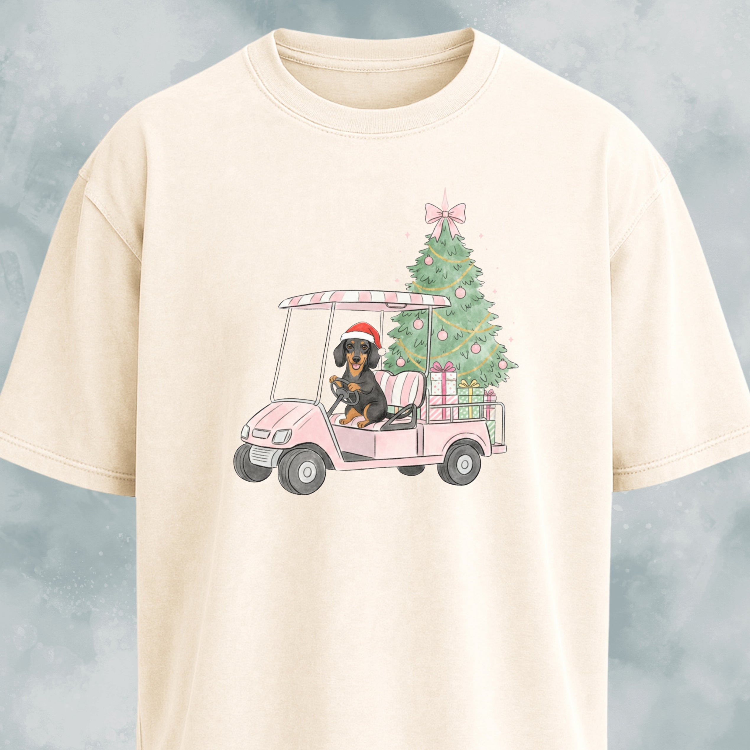 Doxie Driving With Christmas Presents T-Shirt