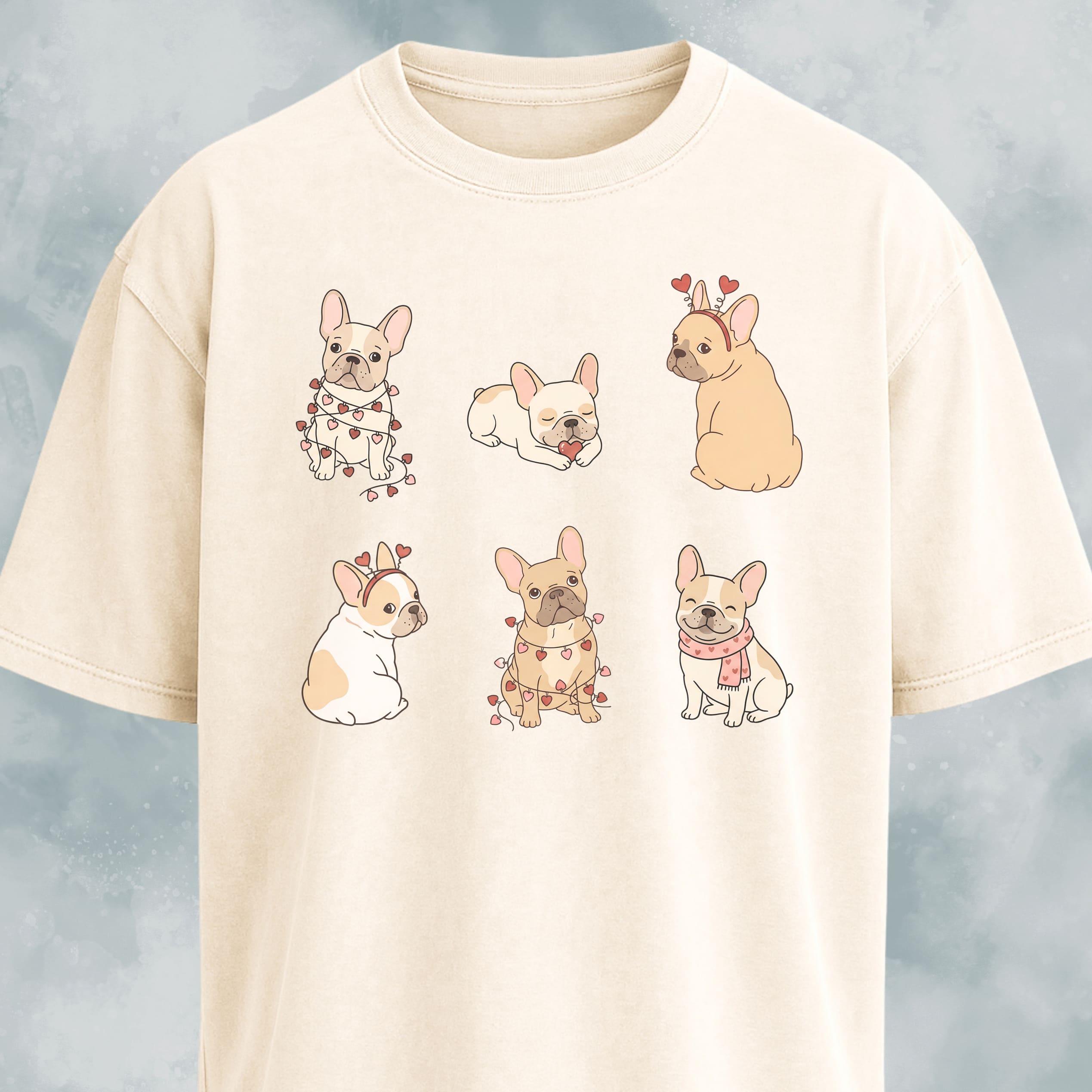 Valentine's Day Romantic Frenchies Collage