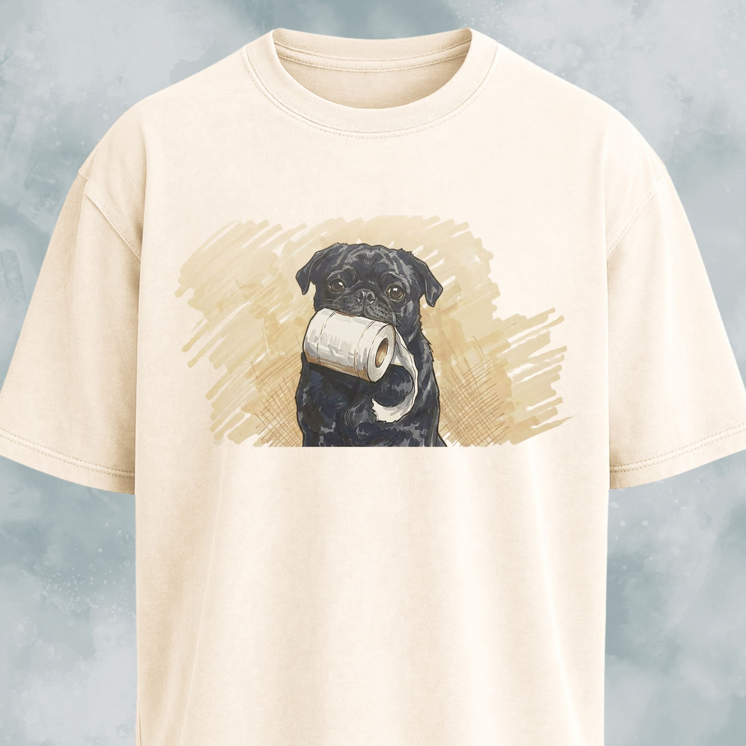 Pug With Toilet Paper T-Shirt