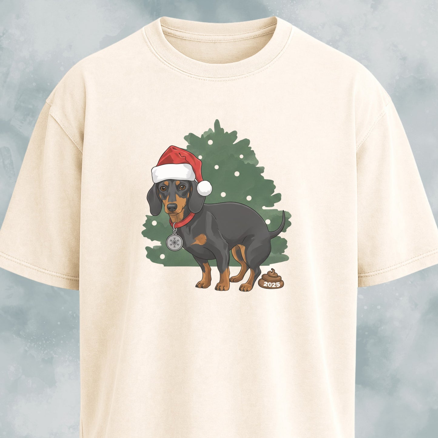 Christmas Doxie Pooping 2025 Funny T-Shirt