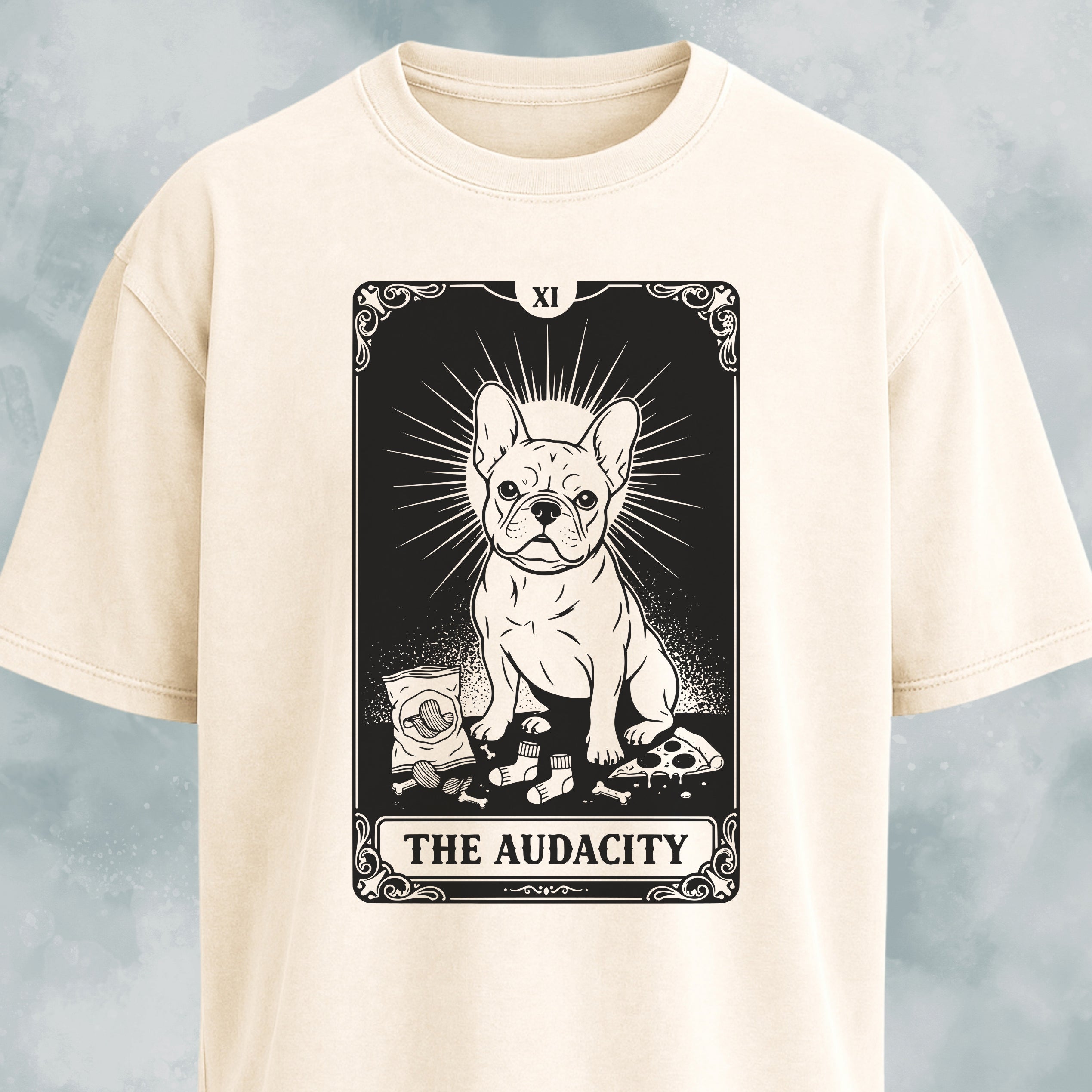 The Audacity Tarot Card Frenchie Edition T-Shirt