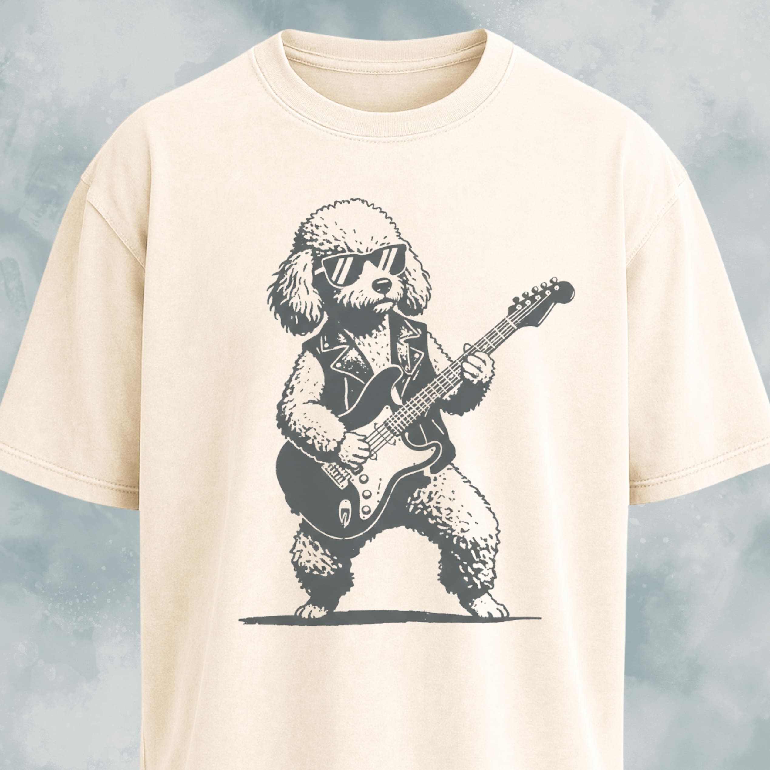 Rockstar Poodle Playing The Guitar T-Shirt