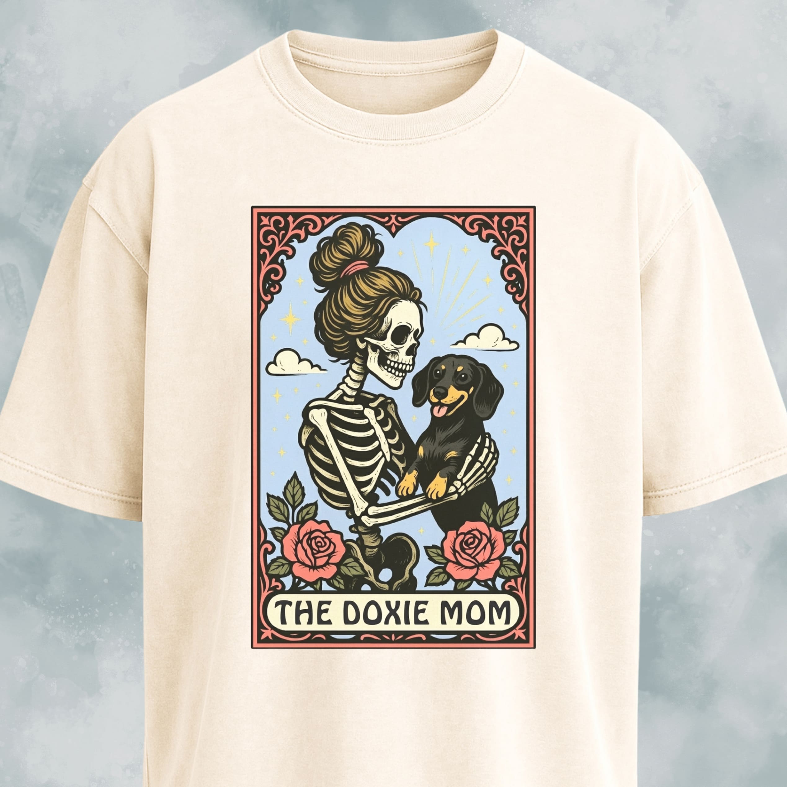 The Doxie Blonde Mom Tarot Card T-Shirt