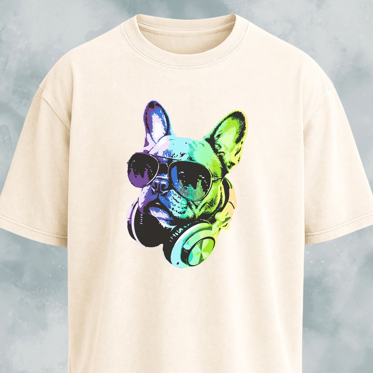 Frenchie DJ With Headphones T-Shirt