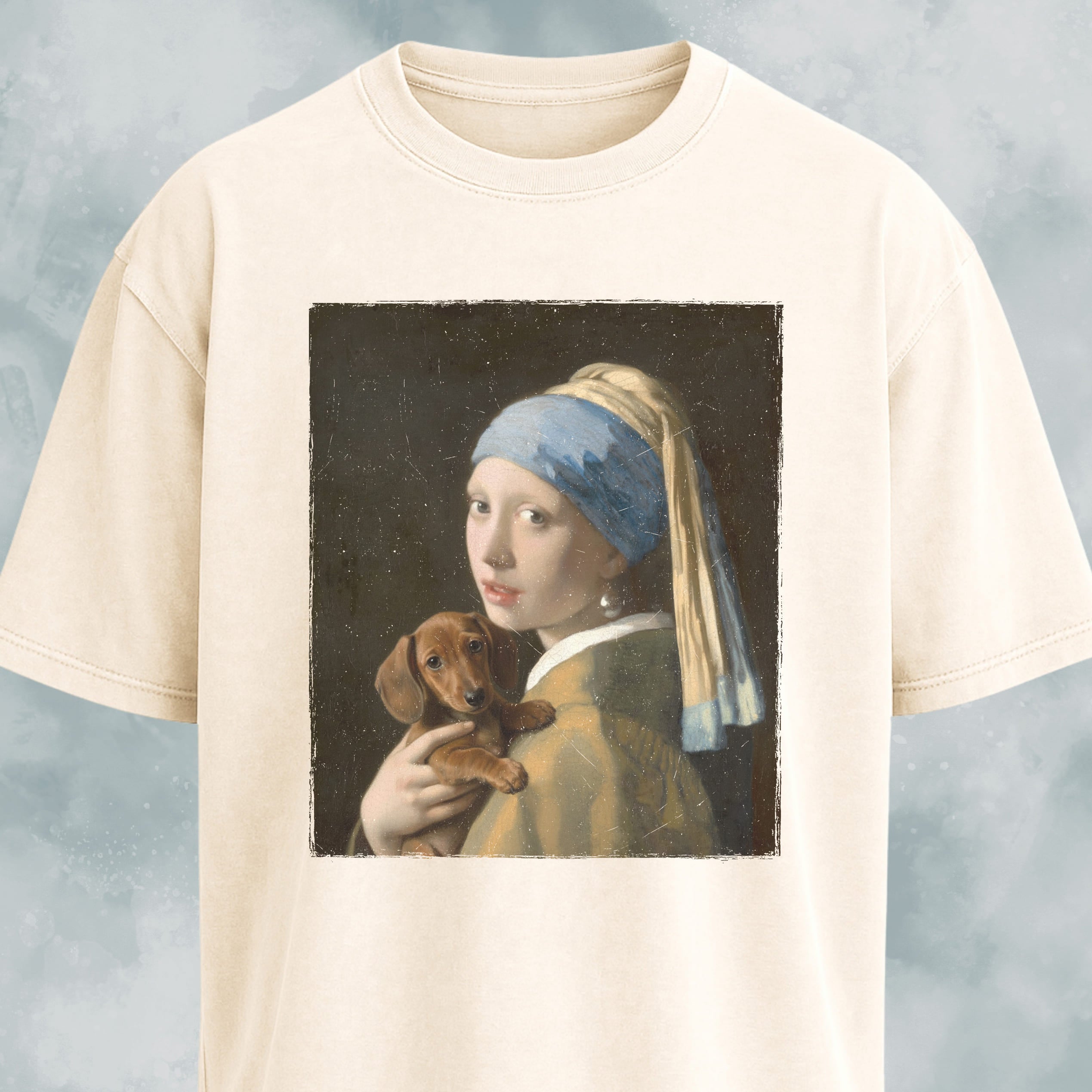Girl With A Pearl Earring Dachshund Edition T-Shirt