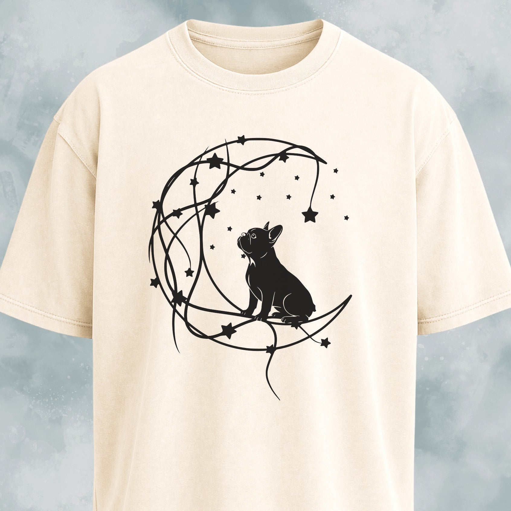 Moon Frenchie Romantic T-Shirt