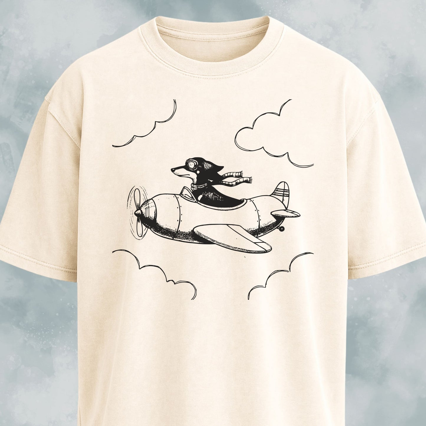 Doxie Aviator On Sausage Plane T-Shirt