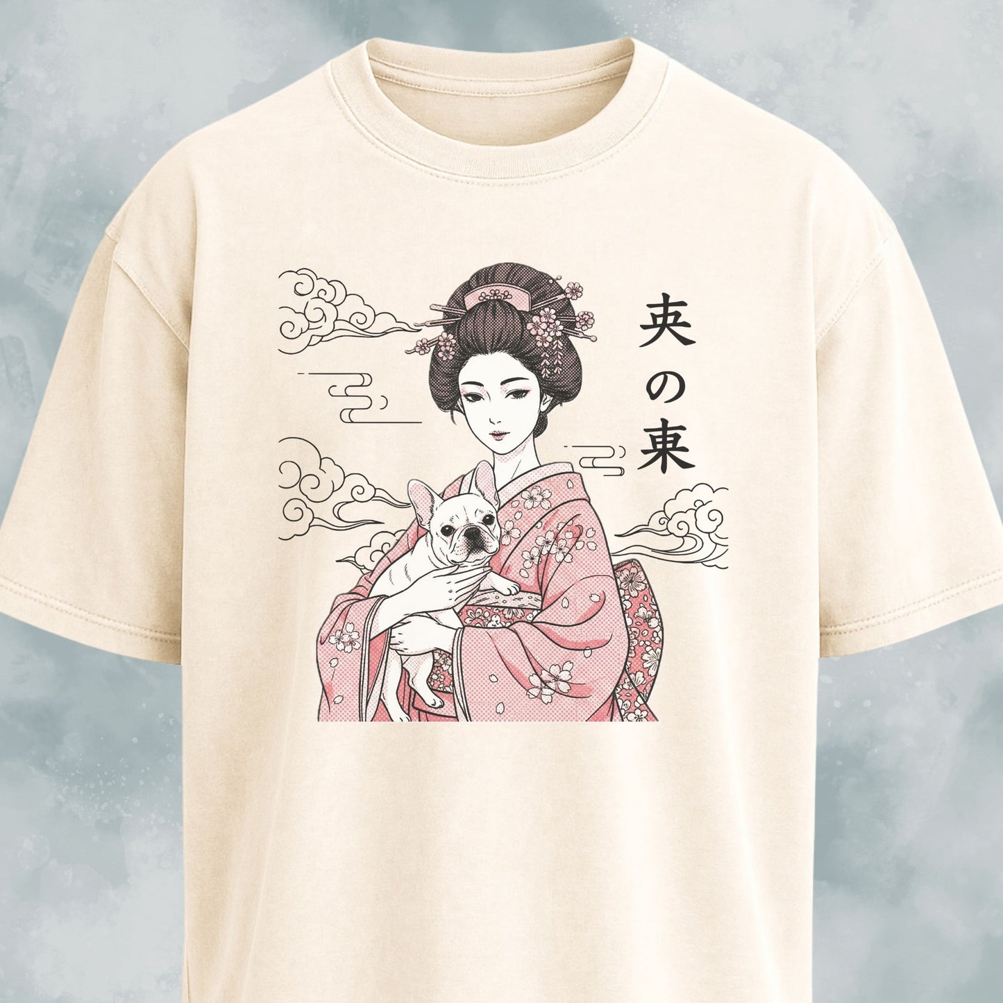Geisha With A Frenchie T-Shirt