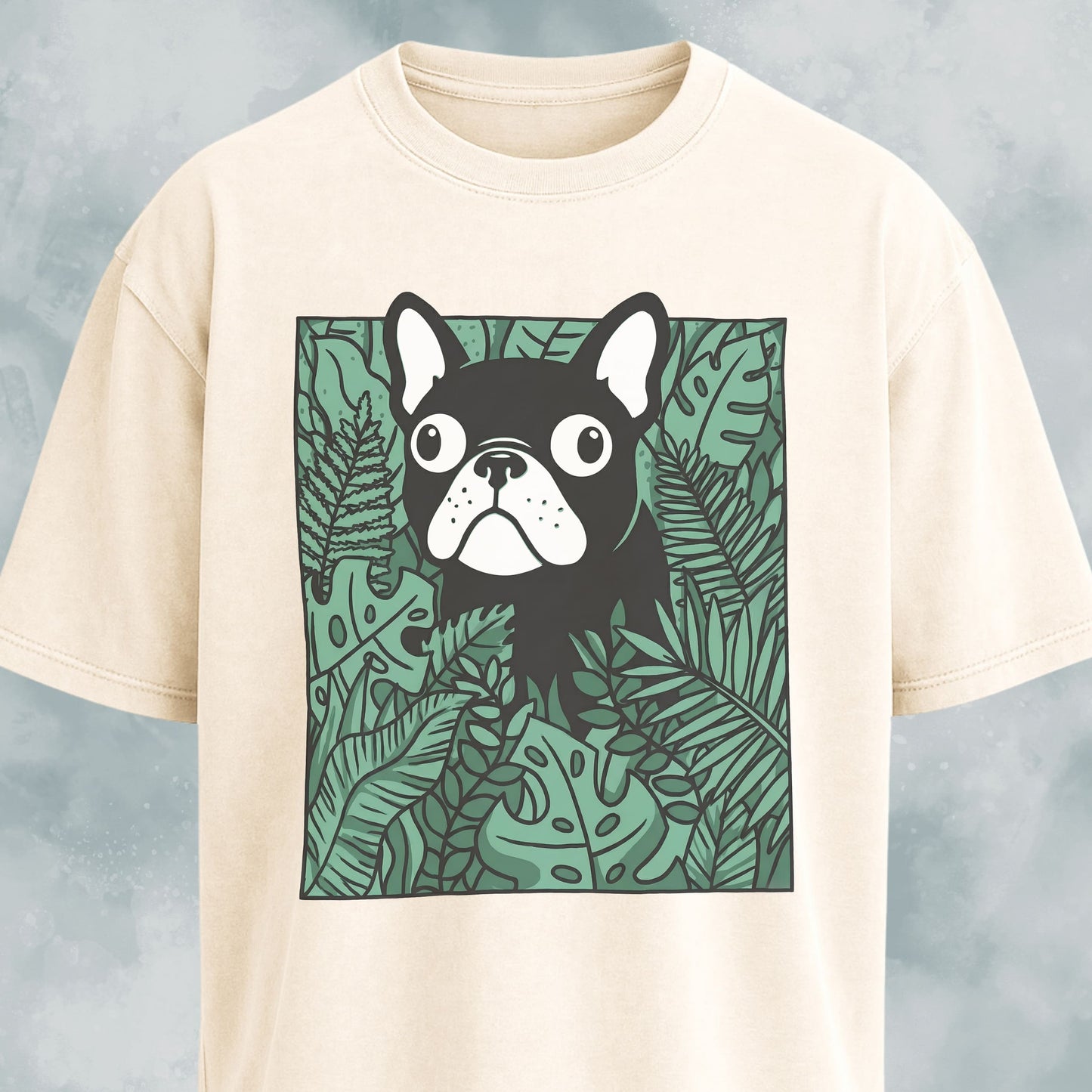 Frenchie In A Green Field T-Shirt