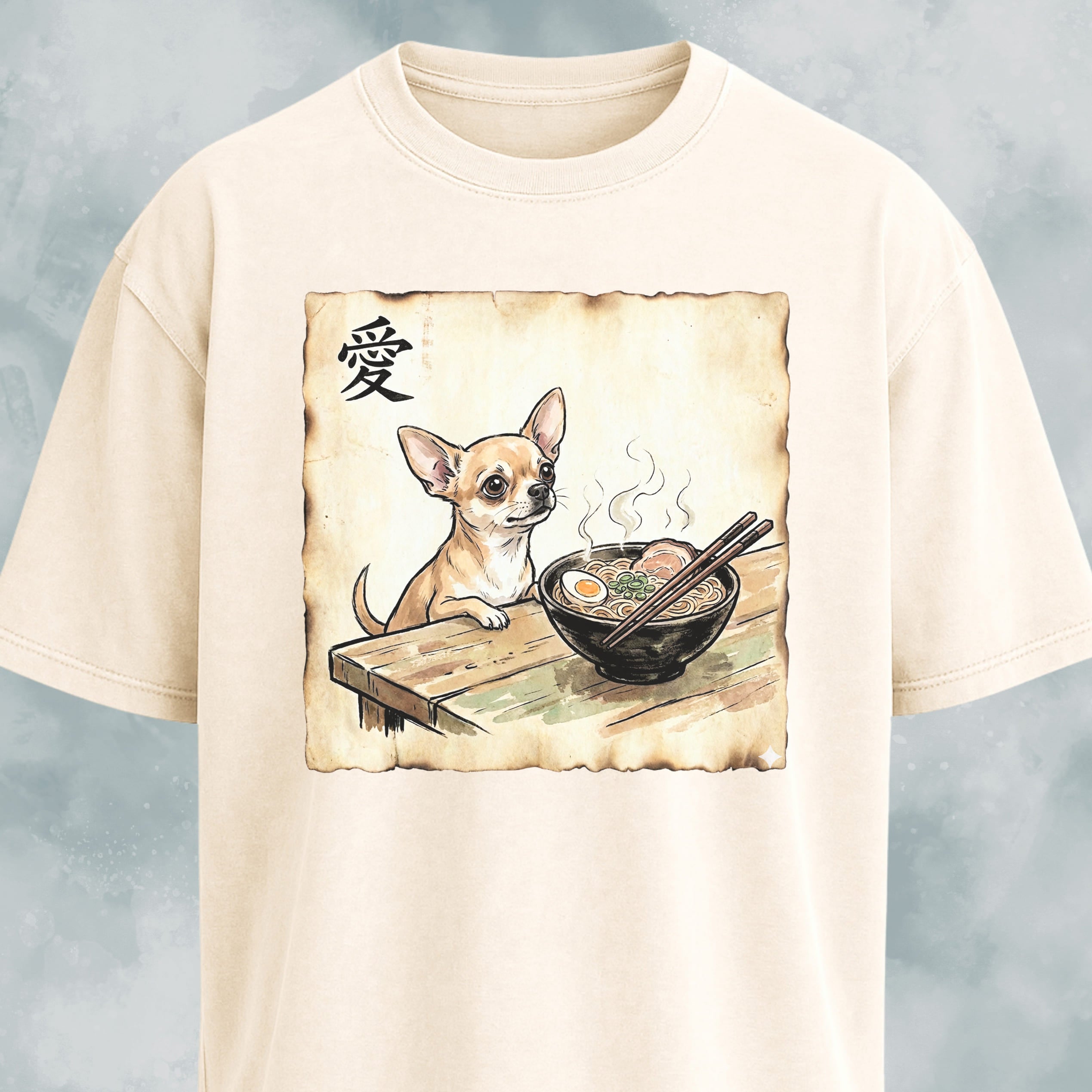 Japanese Chihuahua Eating Ramen T-Shirt