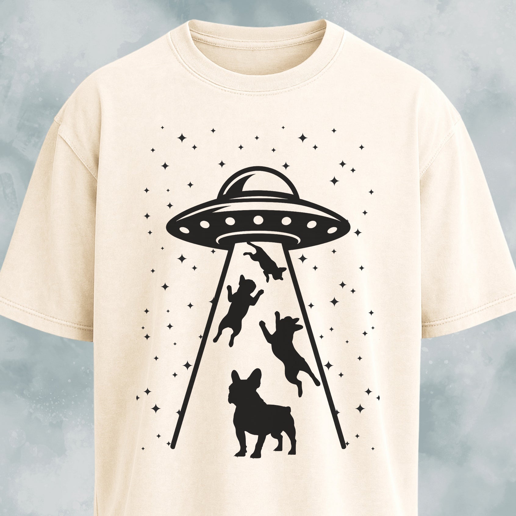 French Bulldog UFO Abduction T-Shirt