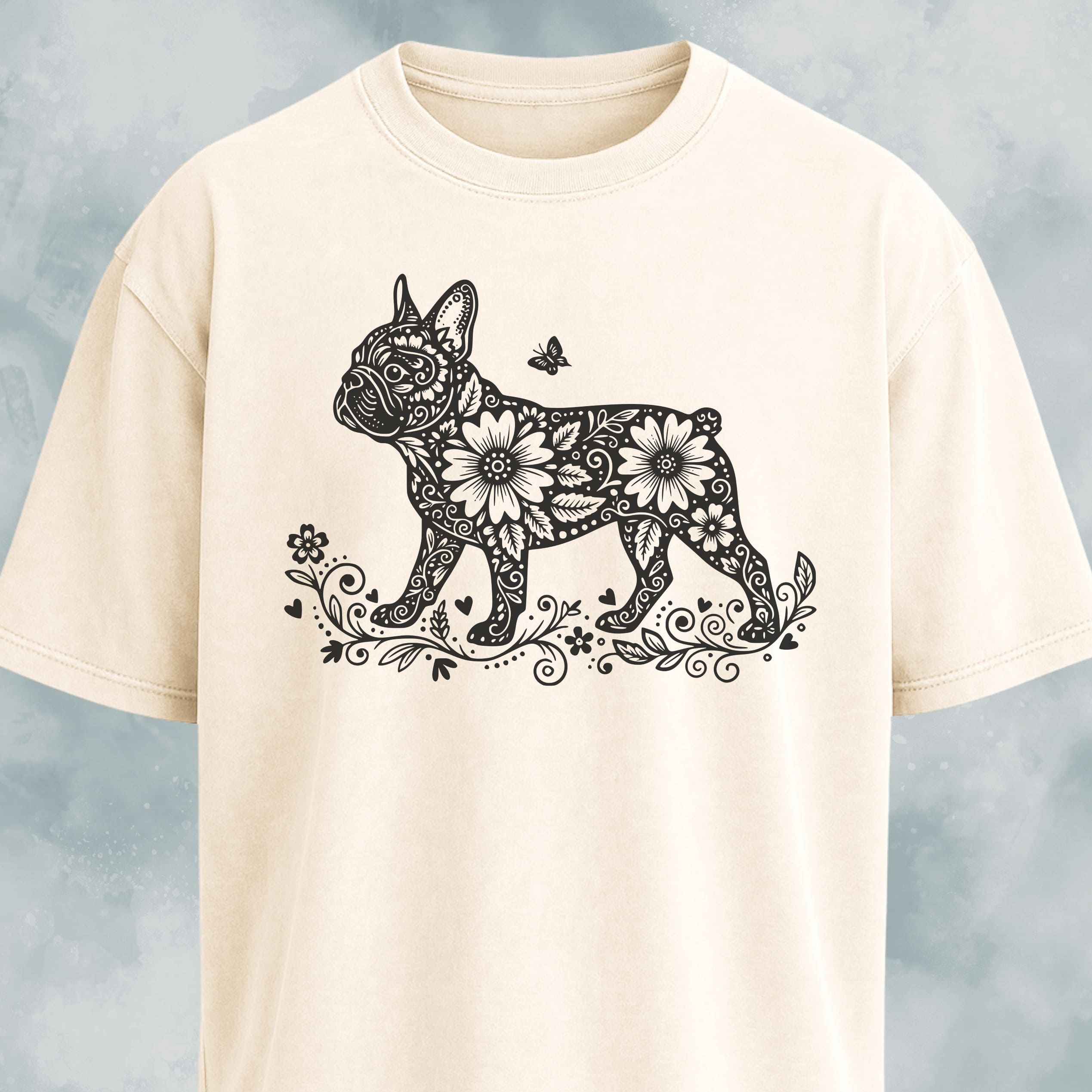 Floral Frenchie T-Shirt