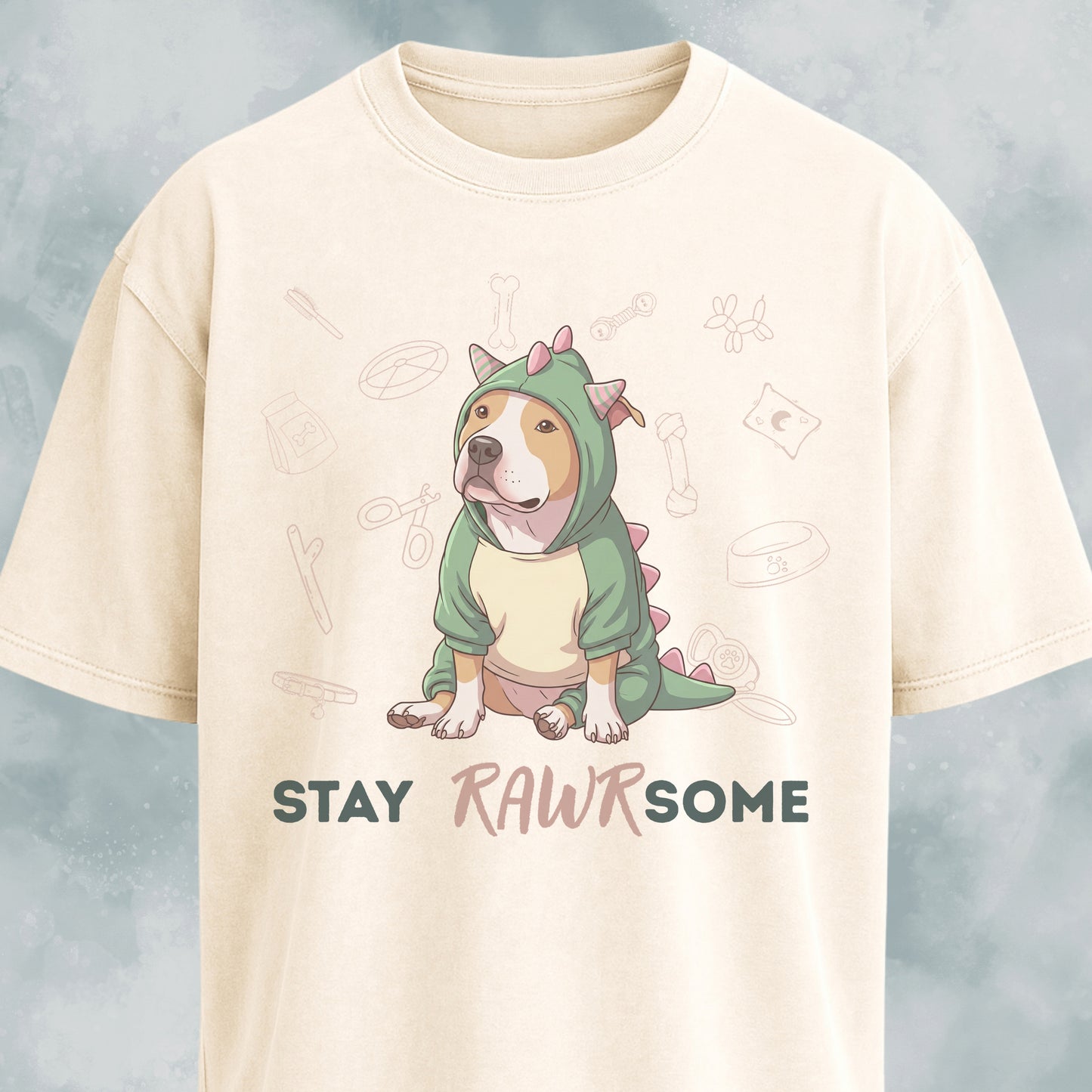 Pitbull In A Dinosaur Costume T-Shirt
