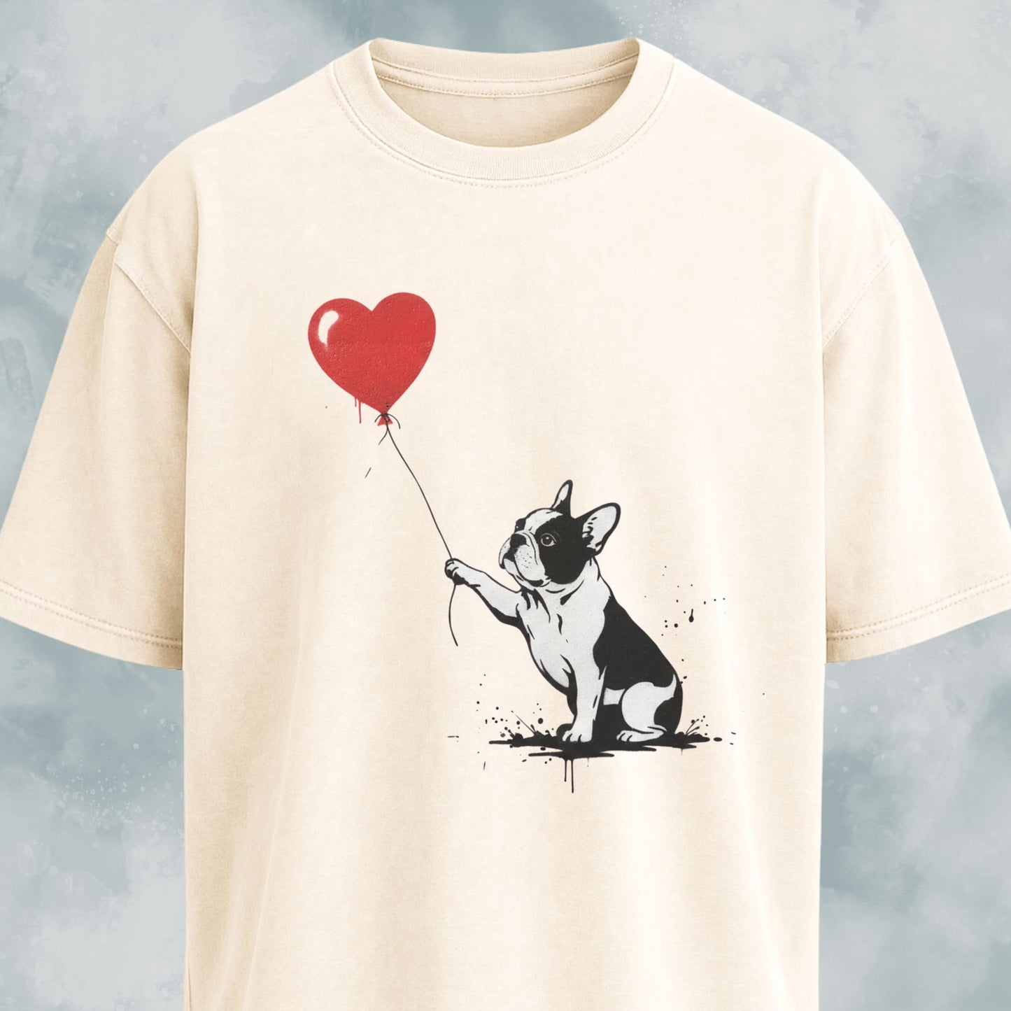 Frenchie With A Red Balloon T-Shirt