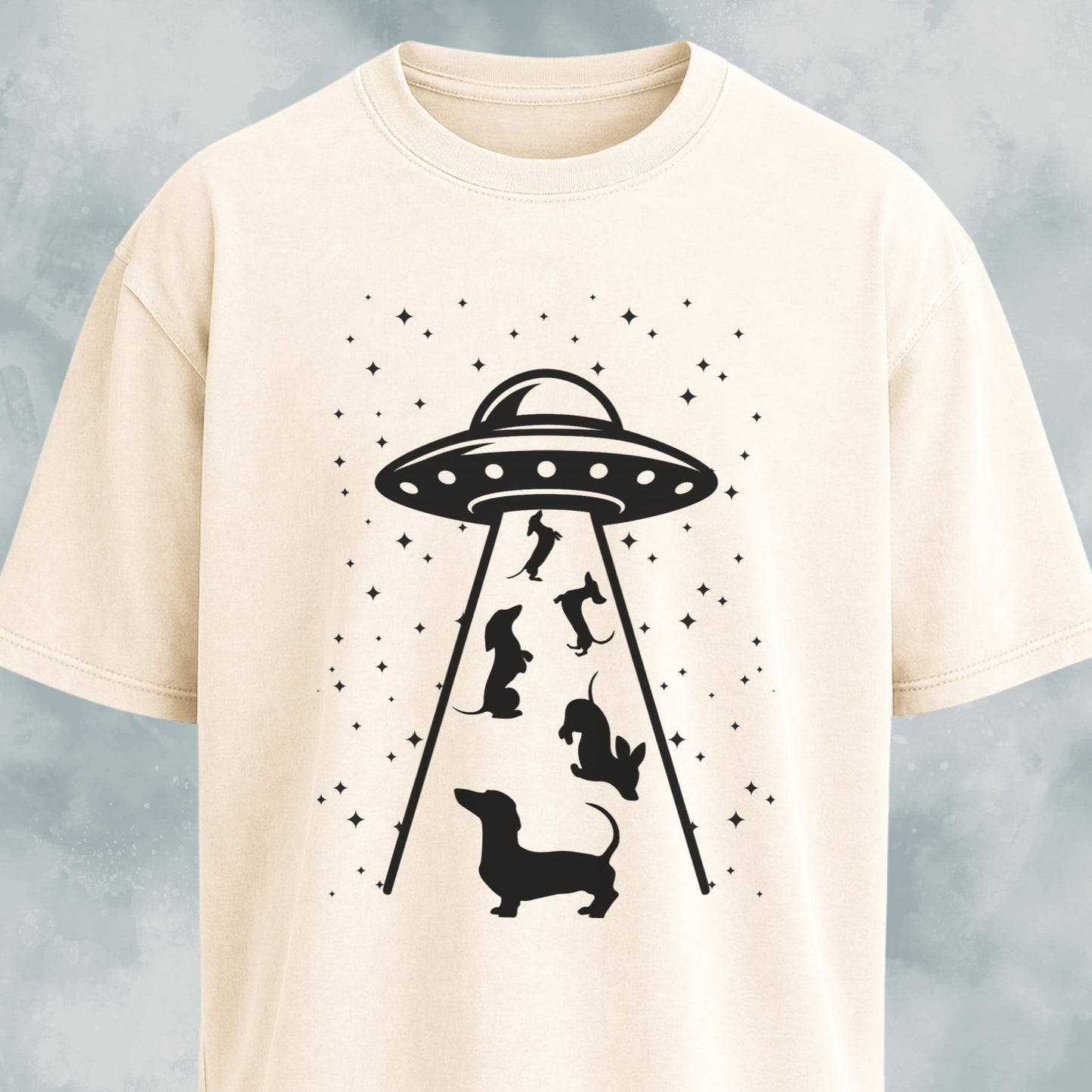 UFO Beaming Dachshunds T-Shirt