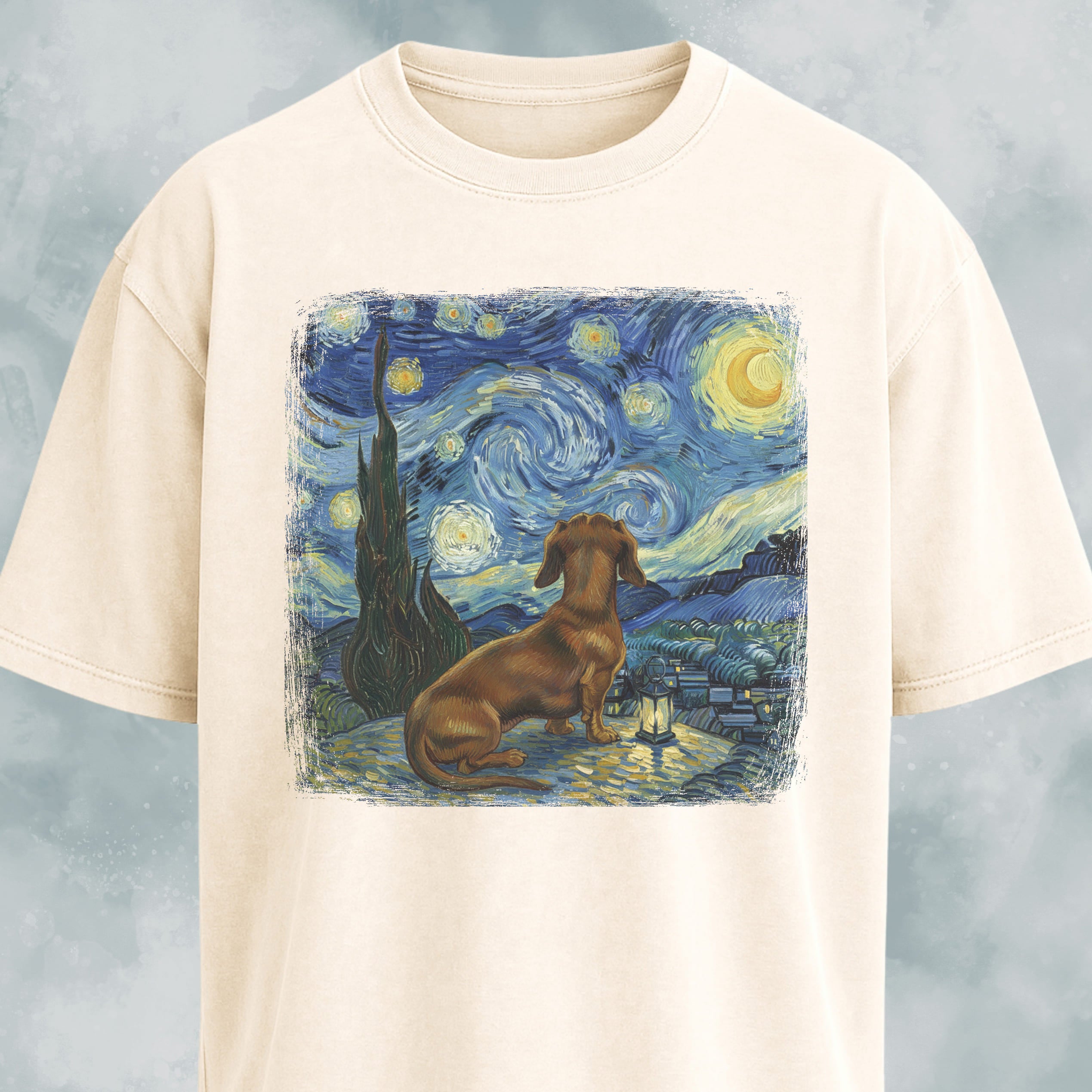 Van Gogh's Starry Night Dachshund Edition T-Shirt
