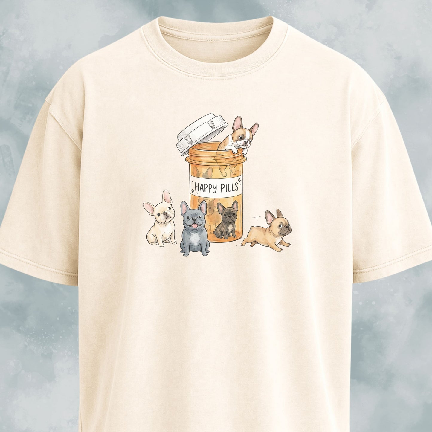 Frenchies Happy Pills T-Shirt
