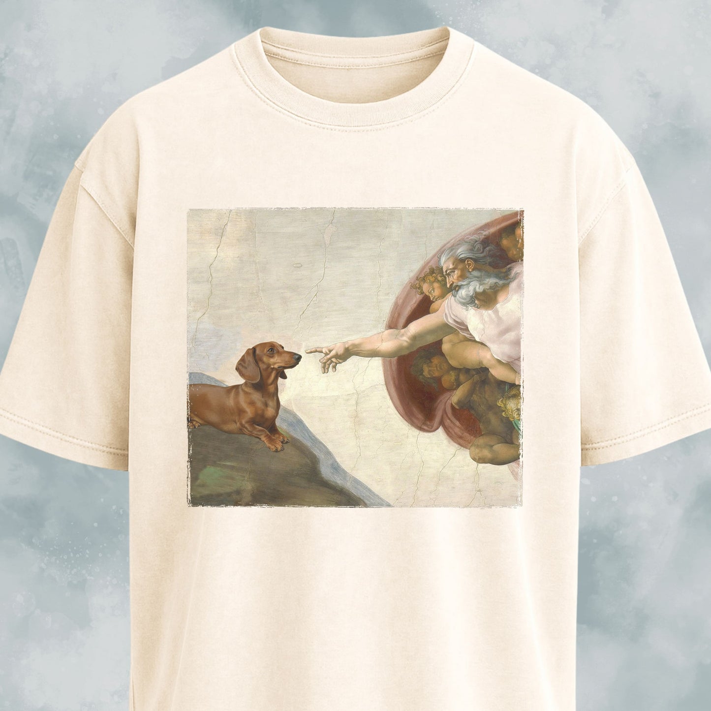 The Creation Of Adam Dachshund Edition T-Shirt