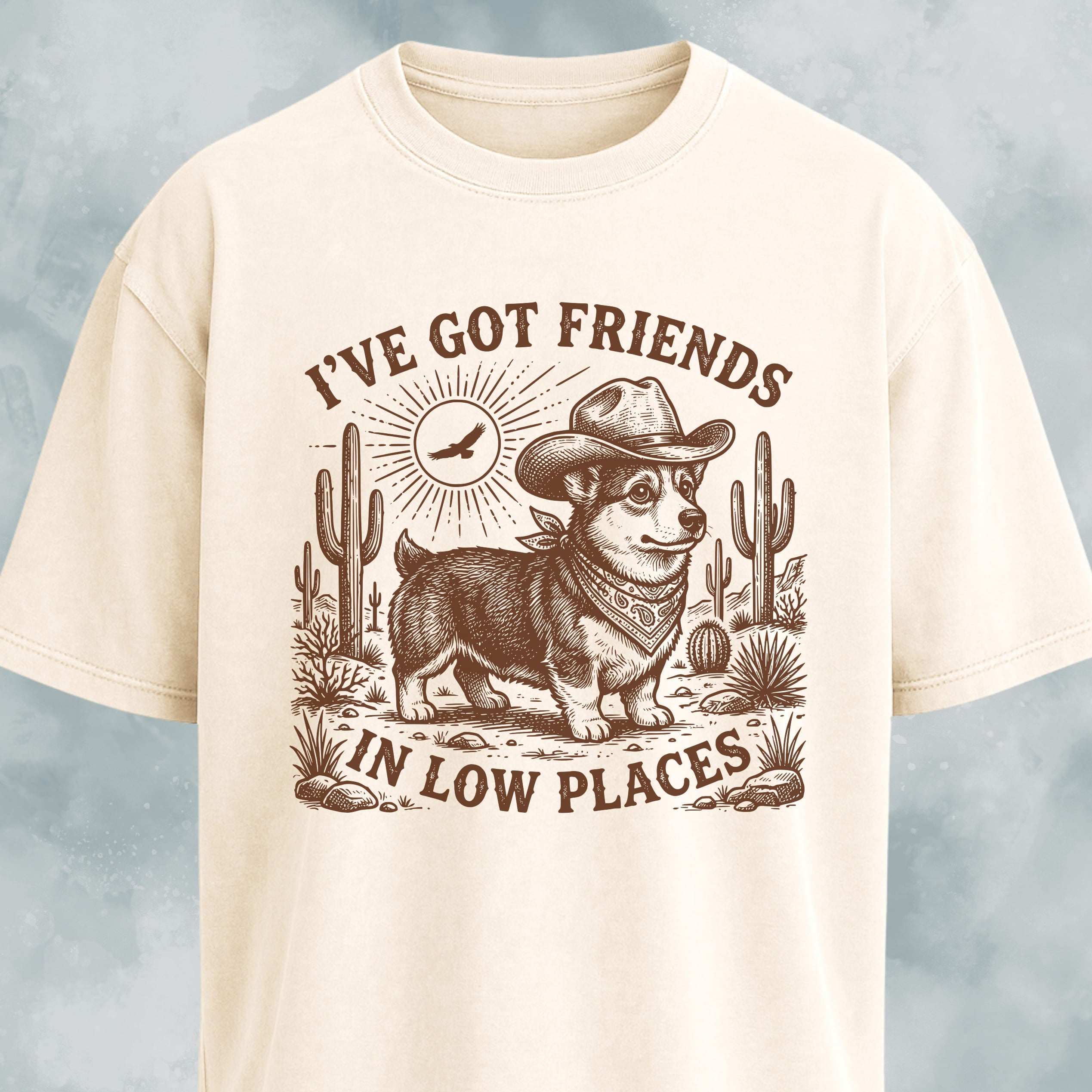 I've Got Friends In Low Places Corgi T-Shirt