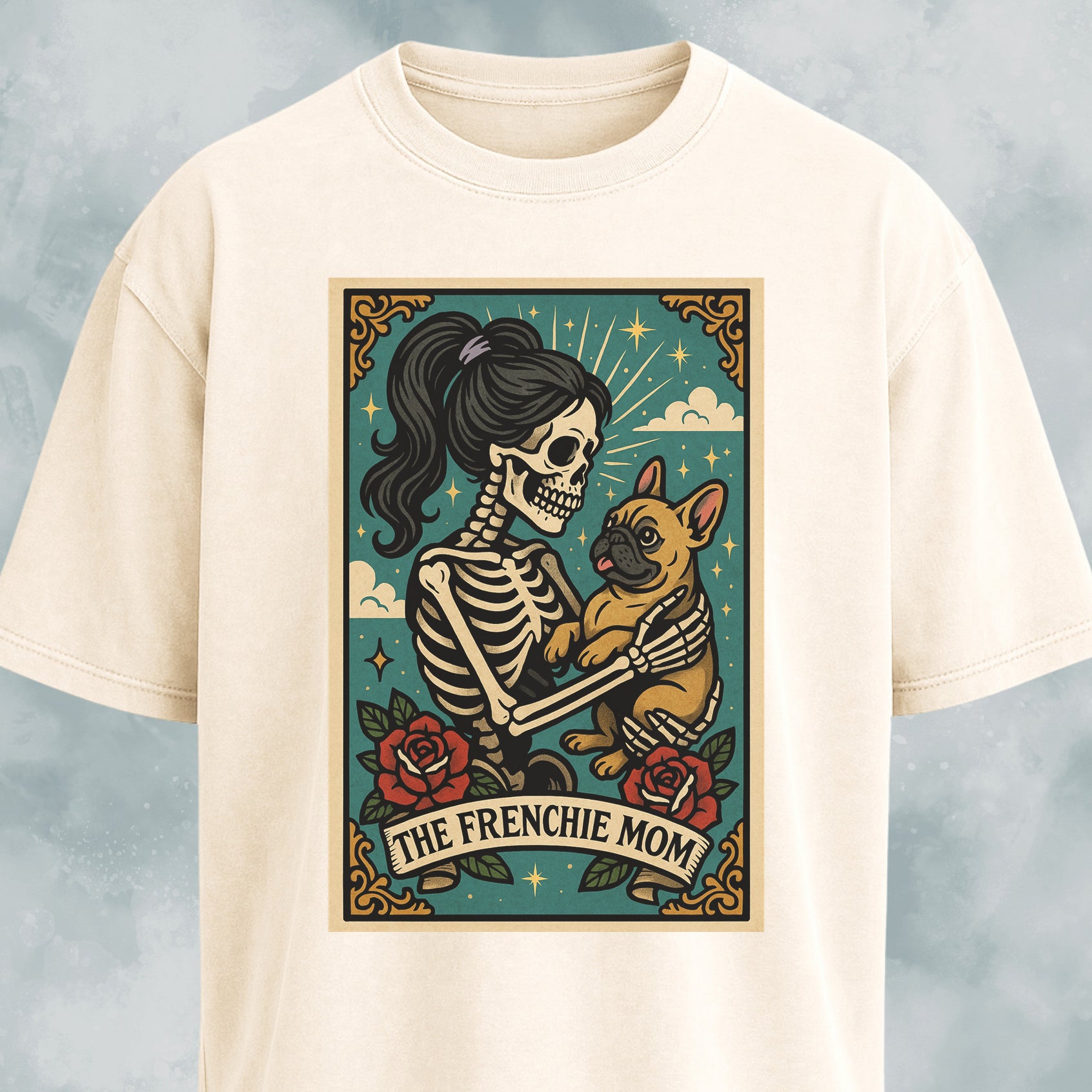 Frenchie Mom Tarot Card T-Shirt