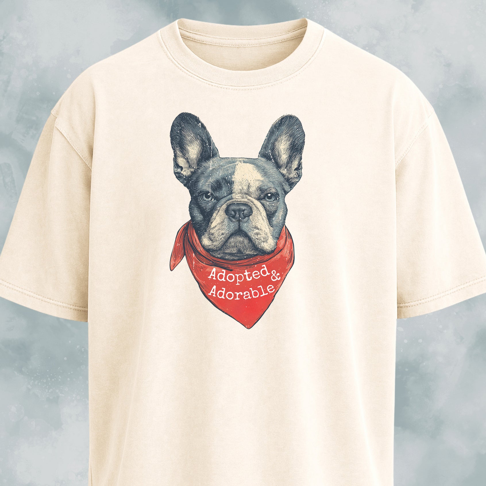 Adopted And Adorable Frenchie Rescue T-Shirt