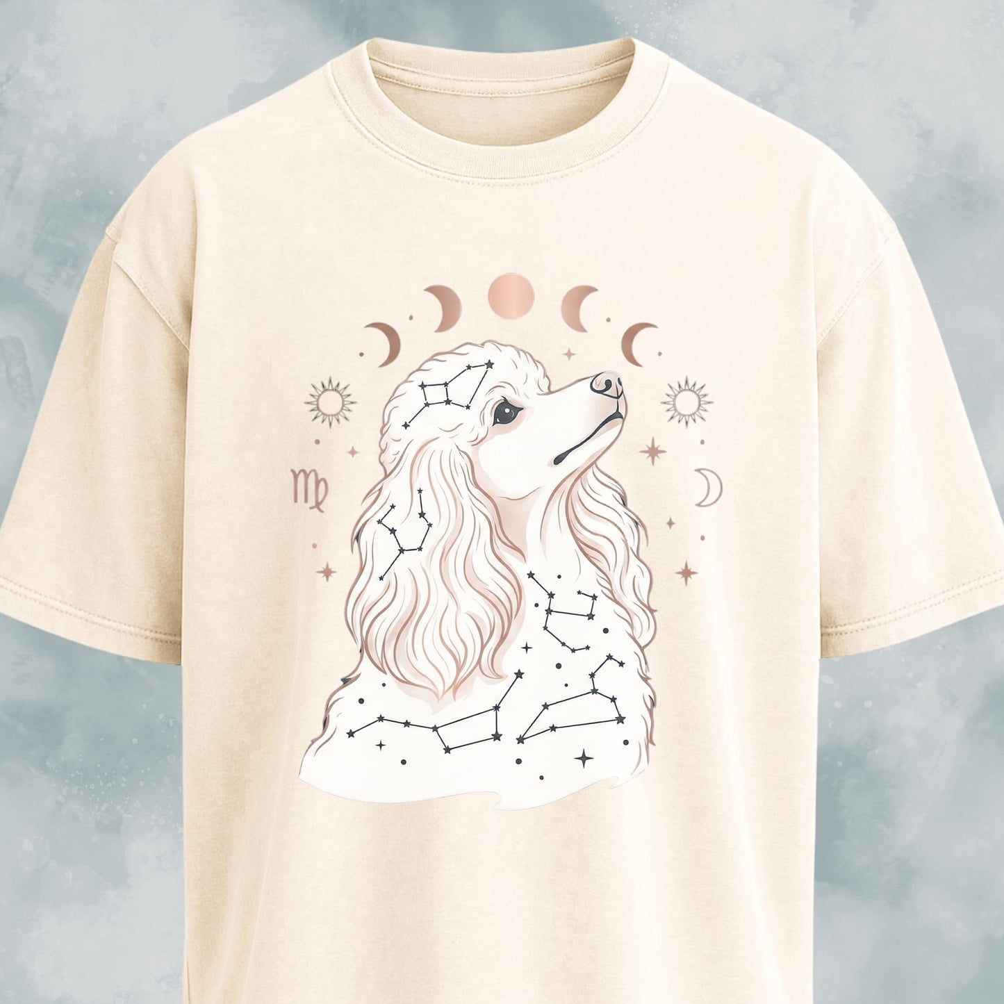 Astrology Poodle Graphic T-Shirt