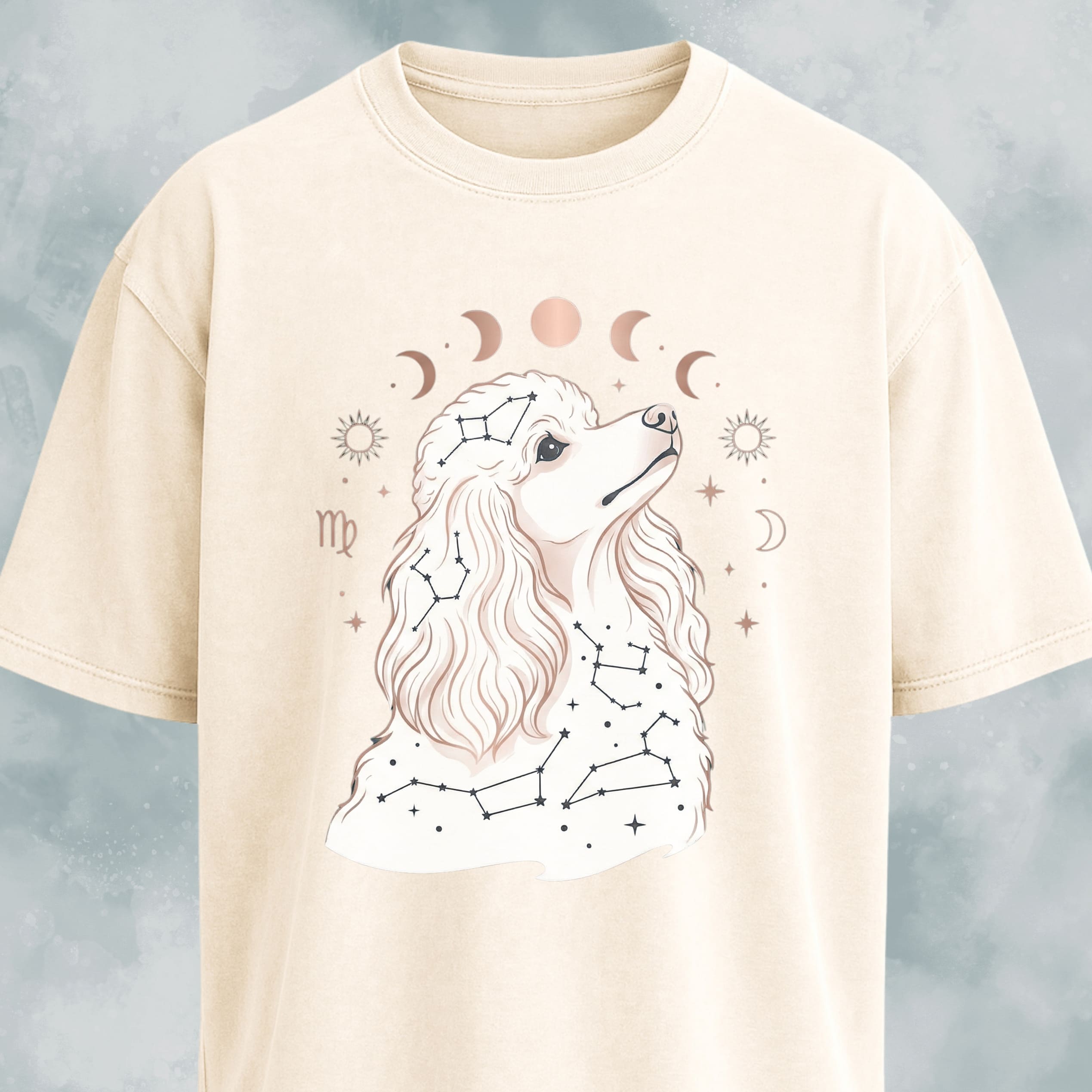 Astrology Poodle Graphic T-Shirt