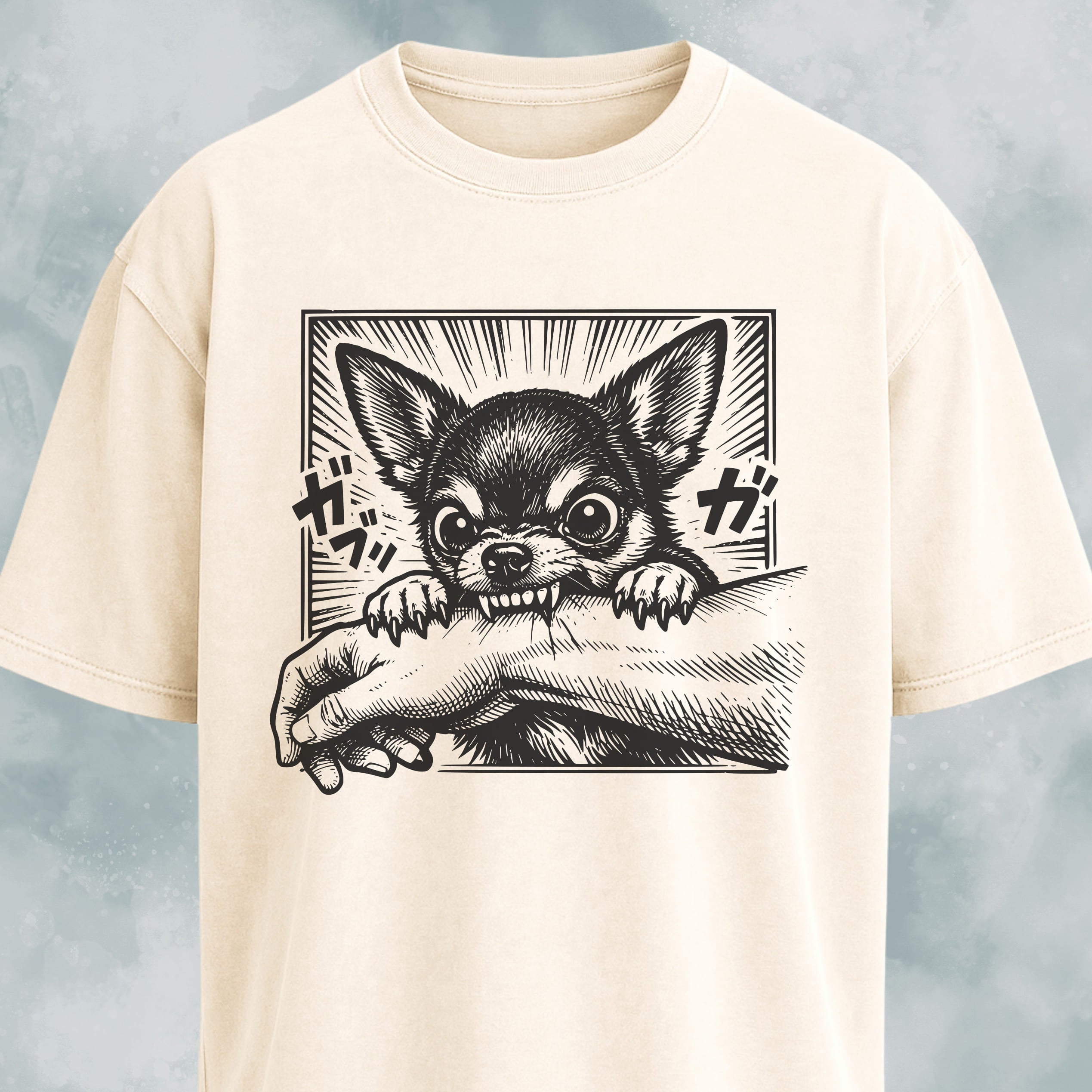 Manga Chihuahua Biting An Arm T-Shirt