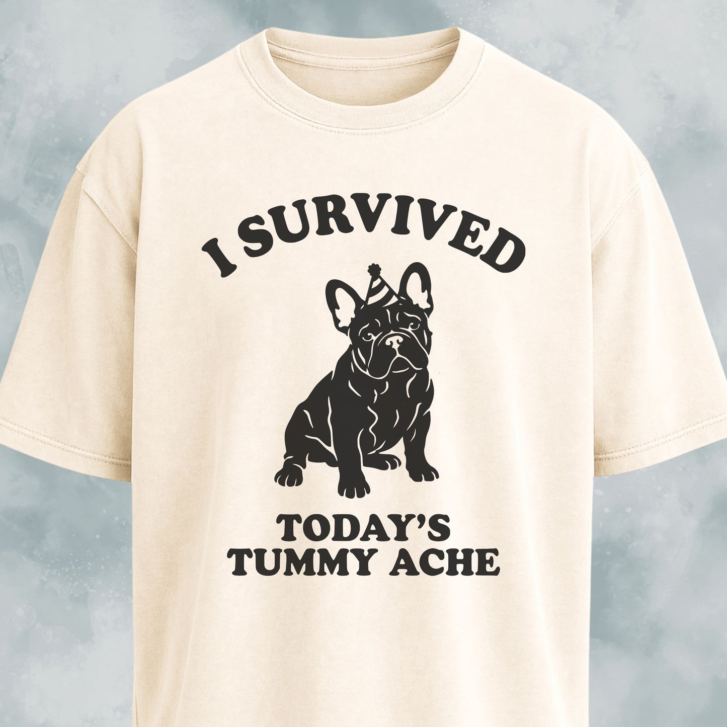 I Survived Today's Tummy Ache Frenchie T-Shirt