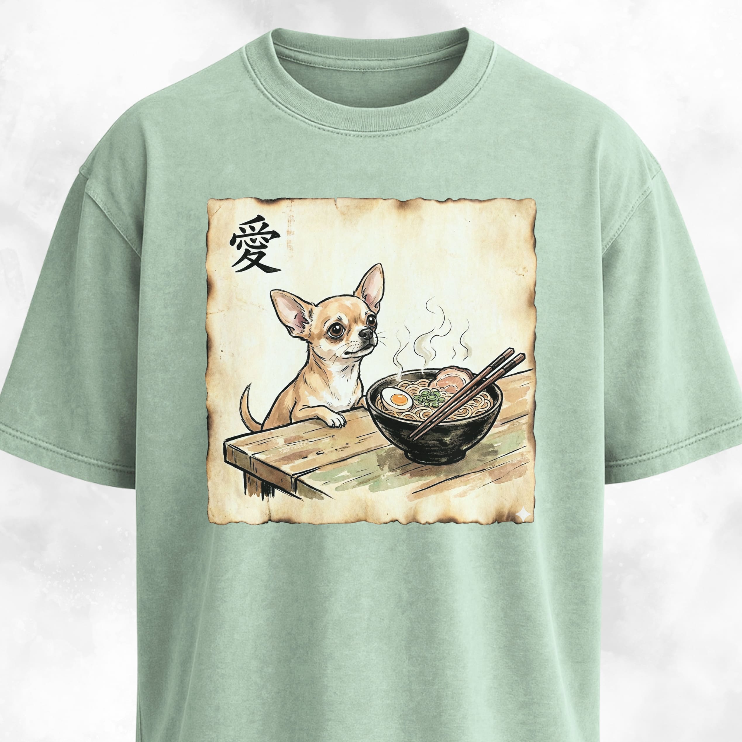 Japanese Chihuahua Eating Ramen T-Shirt