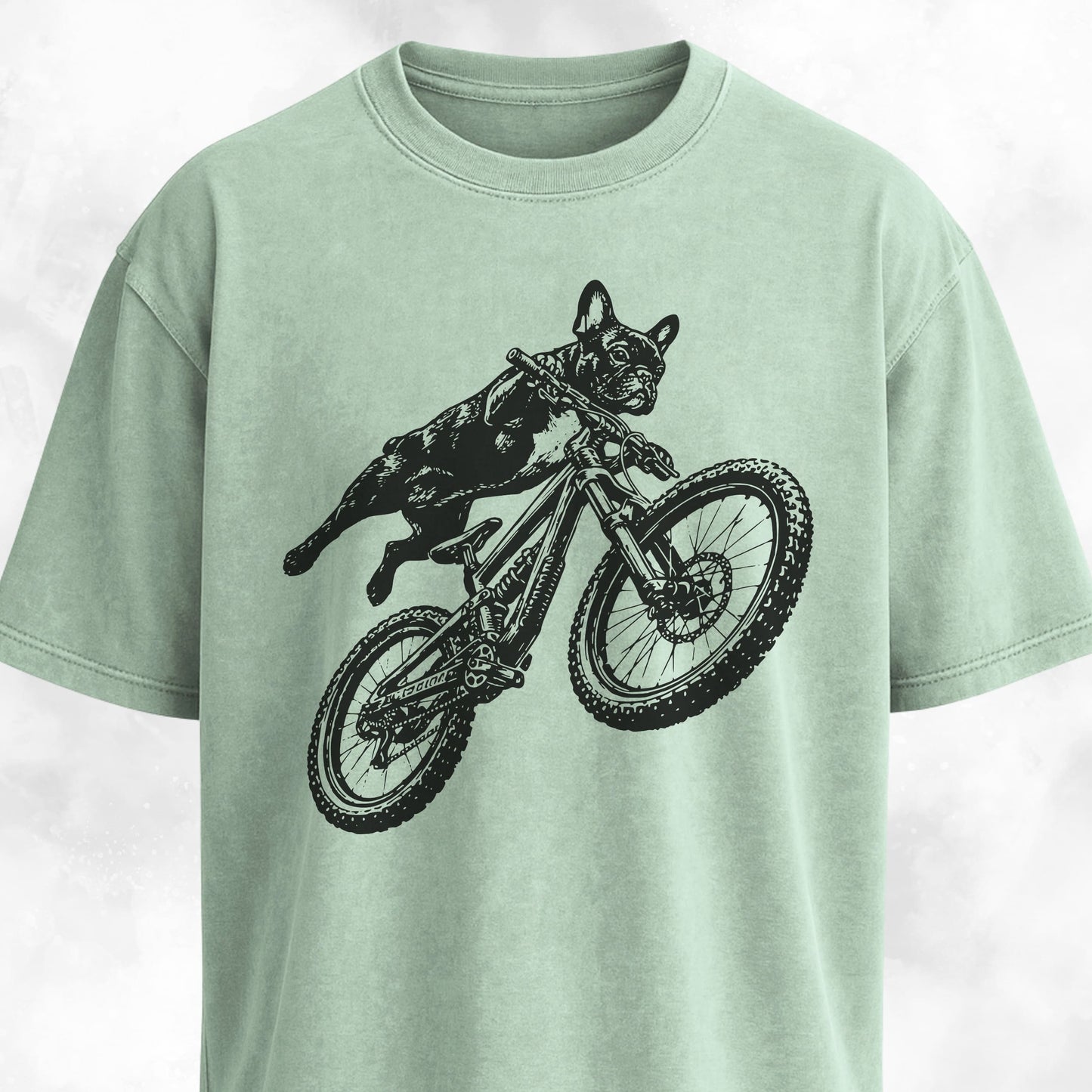 Frenchie Riding A MTB T-Shirt