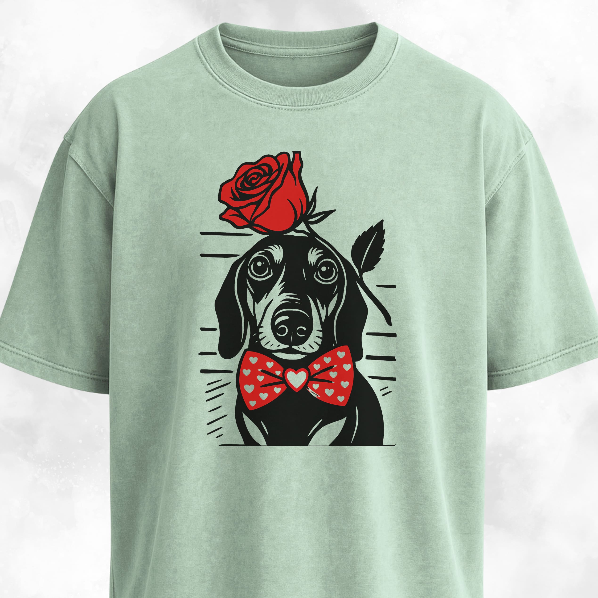 Dachshund With A Rose T-Shirt
