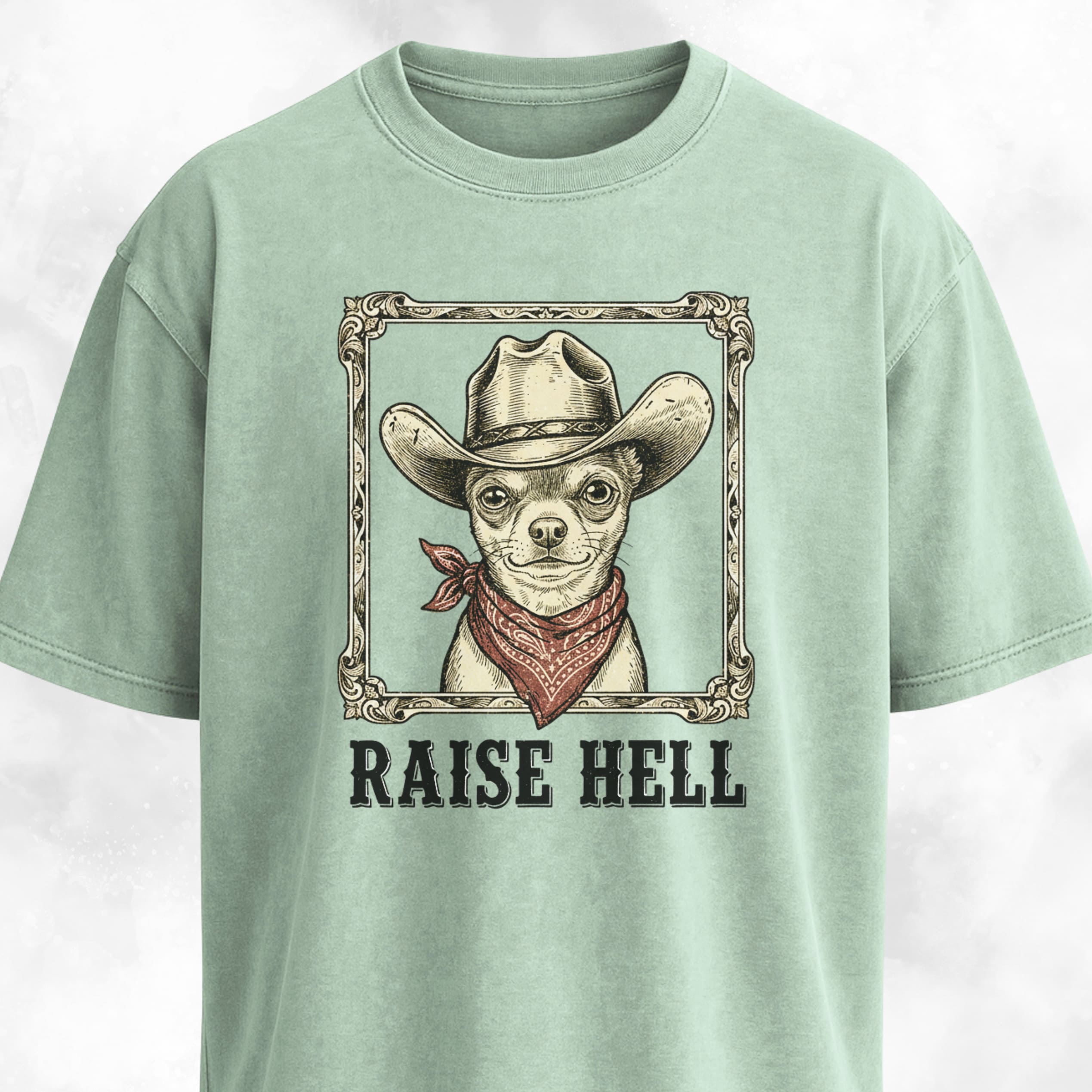 Raise Hell Cowboy Chihuahua T-Shirt