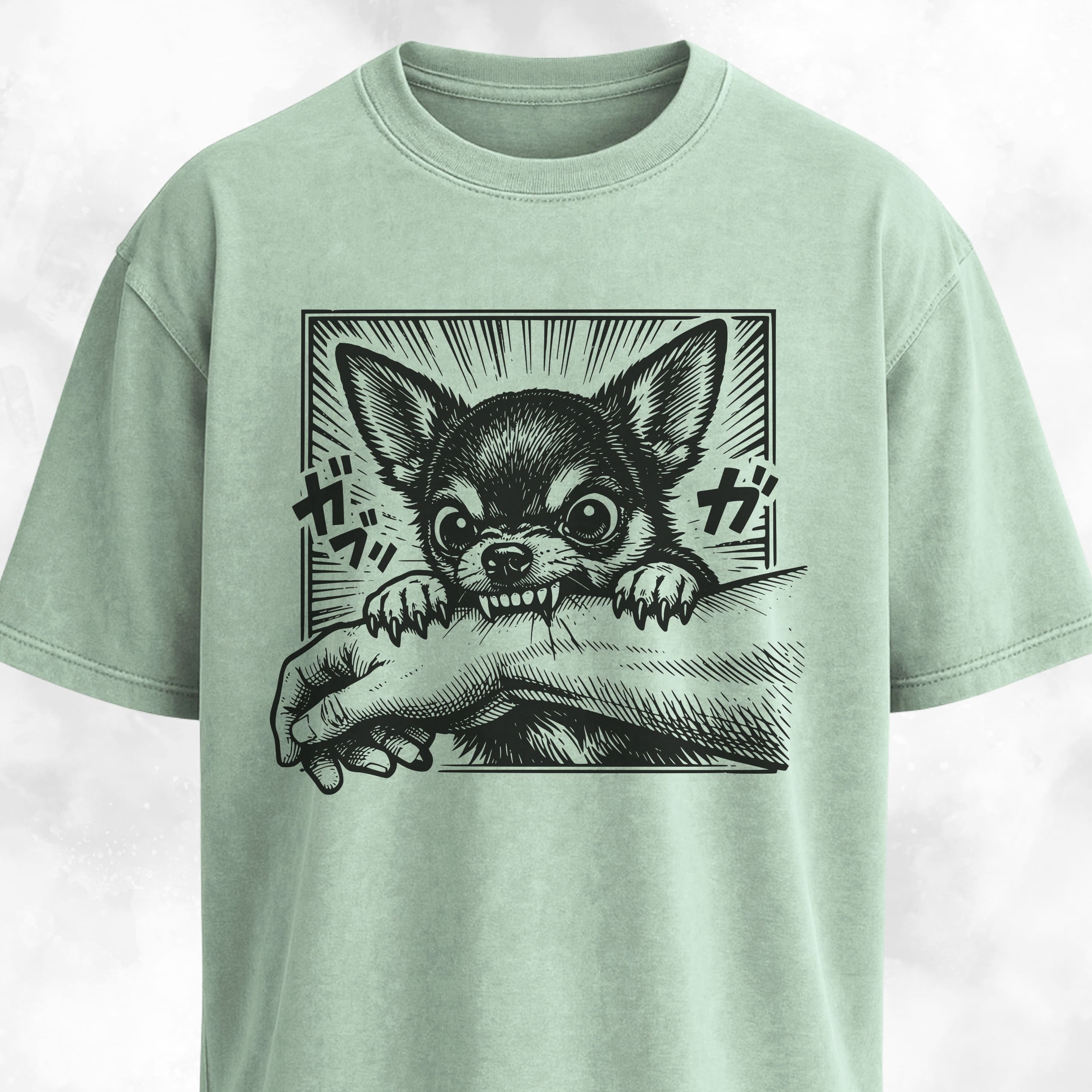 Manga Chihuahua Biting An Arm T-Shirt