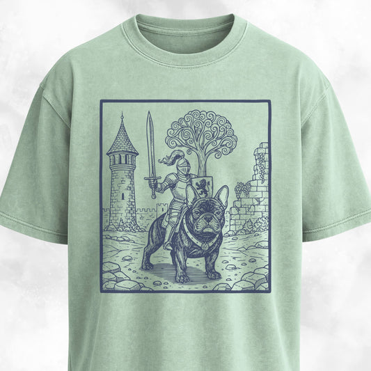 Knight Riding A Medieval French Bulldog T-Shirt