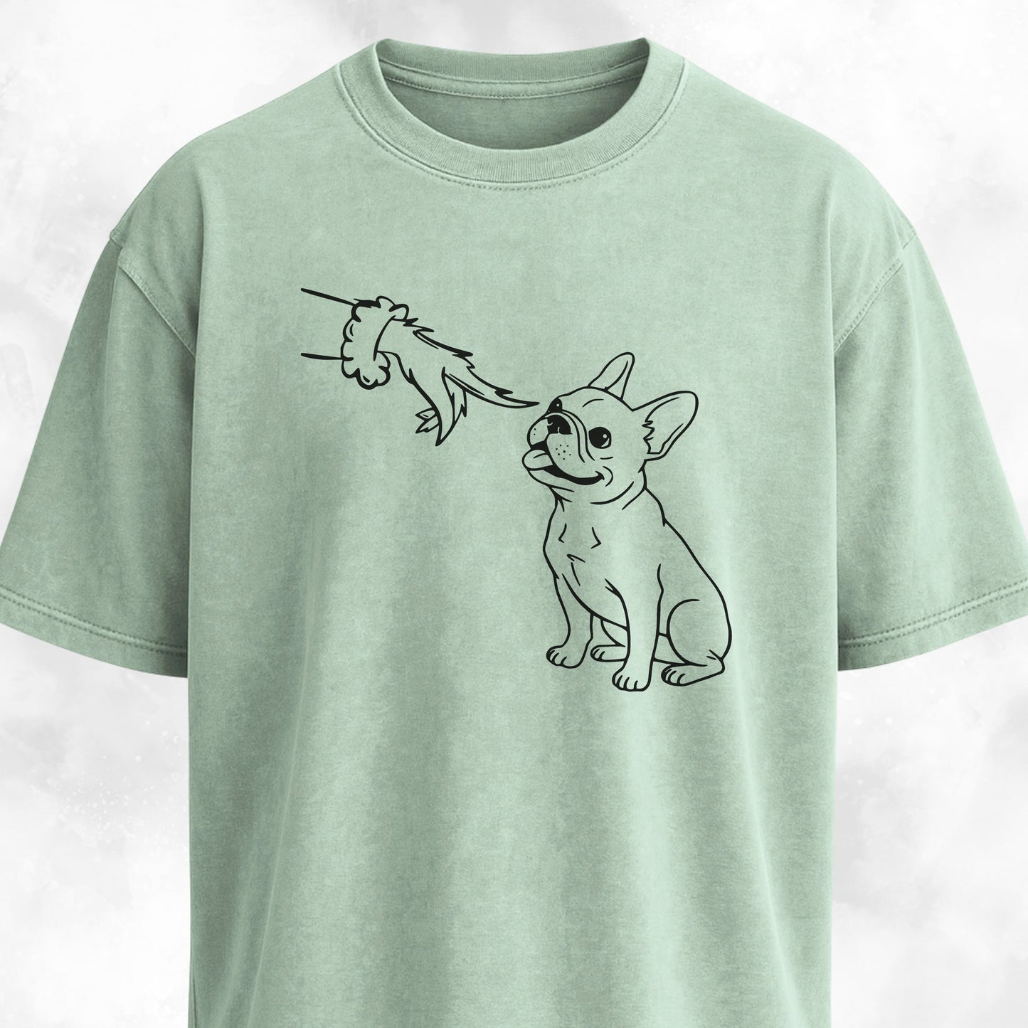 Grinch Booping Frenchie Nose Christmas T-Shirt