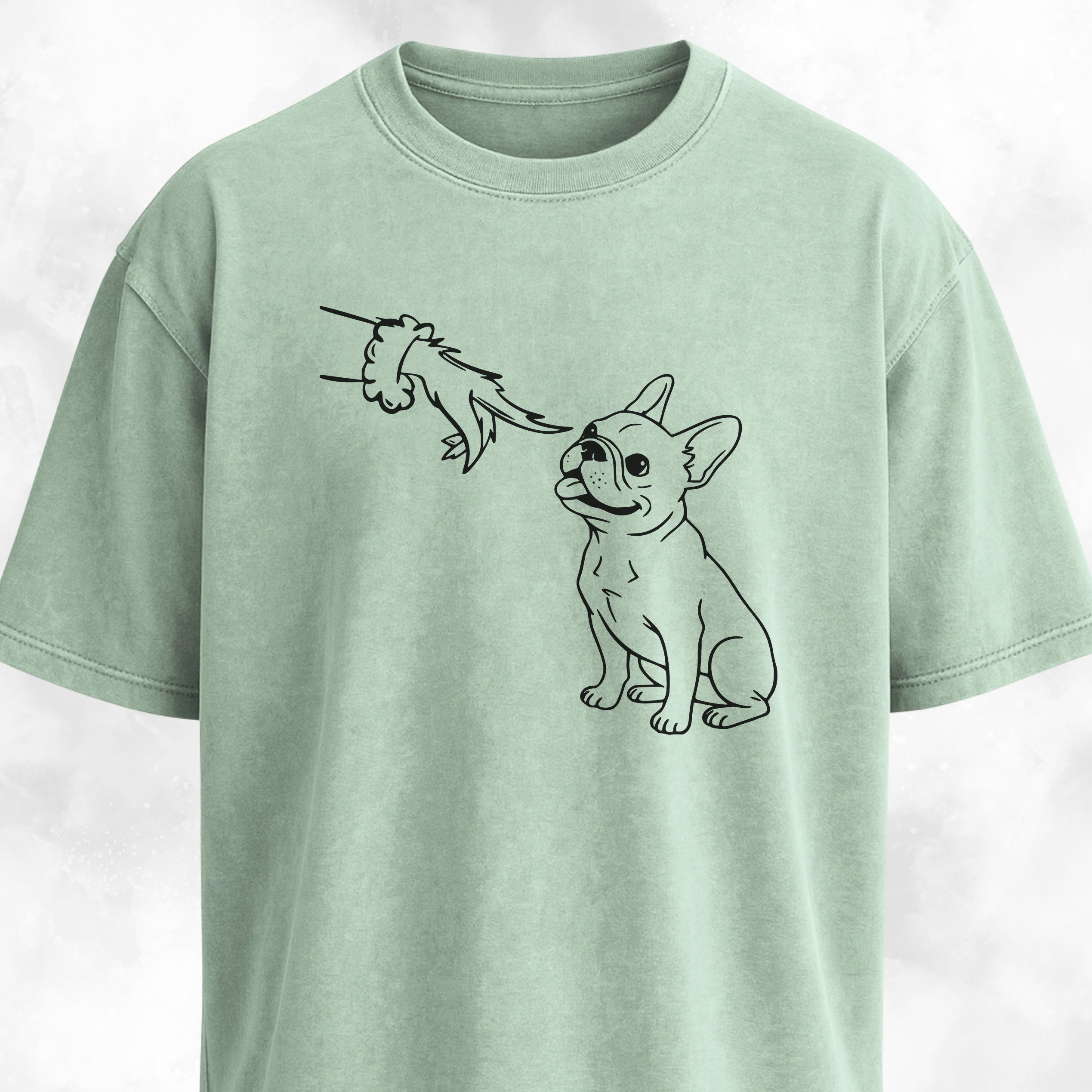 Grinch Booping Frenchie Nose Christmas T-Shirt