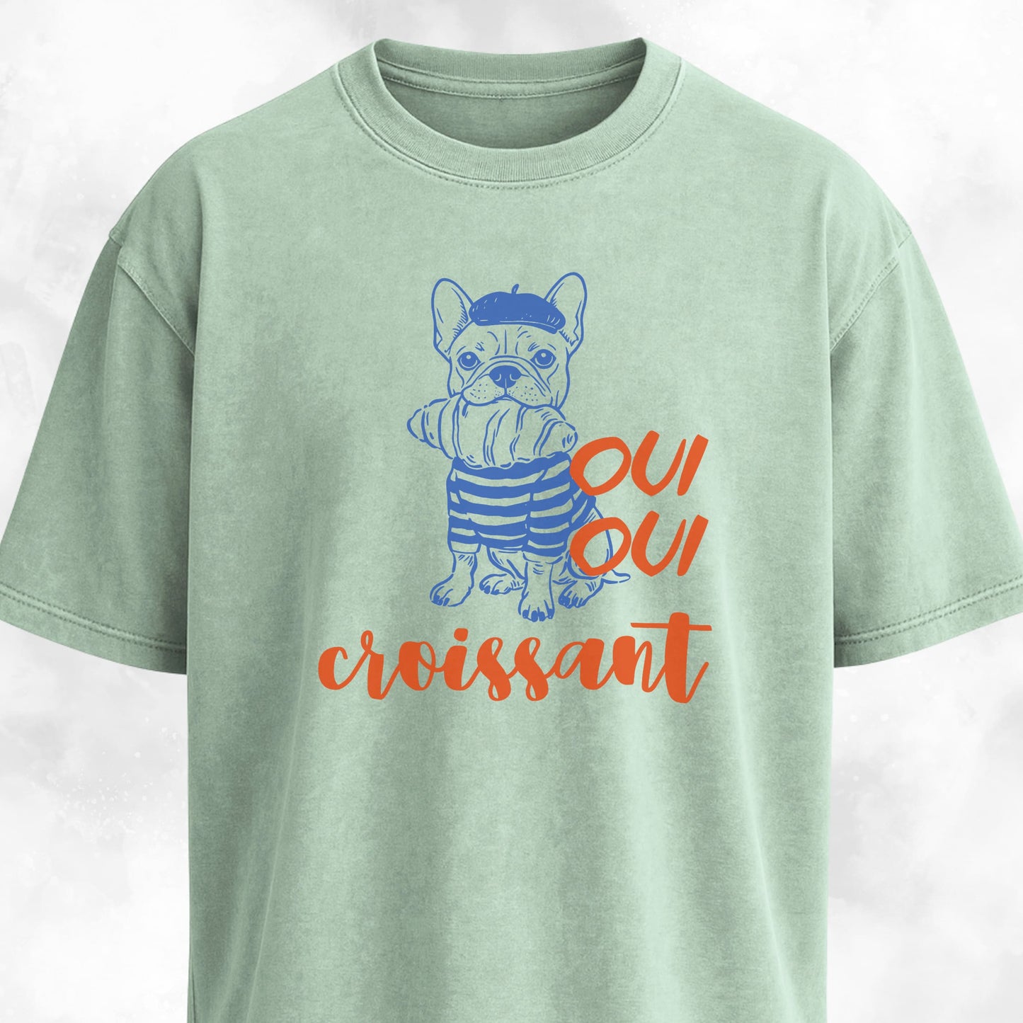 Oui Oui Croissant Frenchie T-Shirt