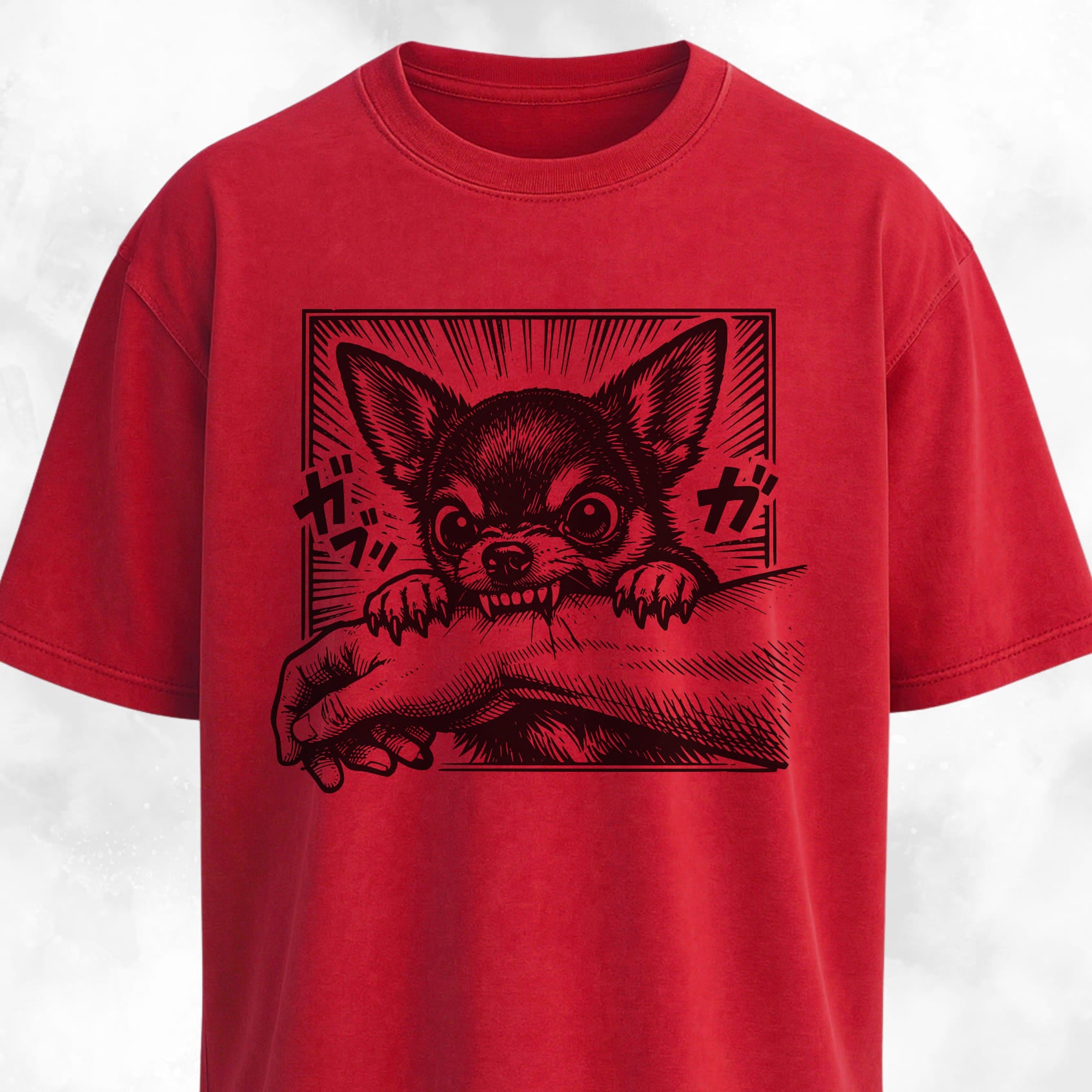 Manga Chihuahua Biting An Arm T-Shirt