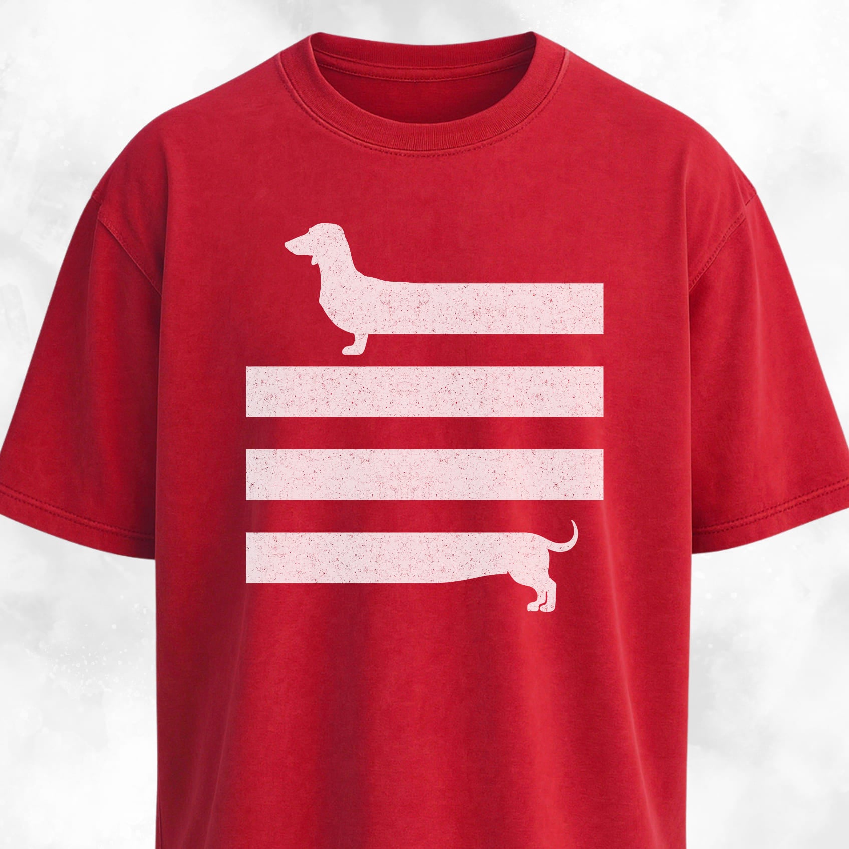 Long Body Abstract Dachshund T-Shirt