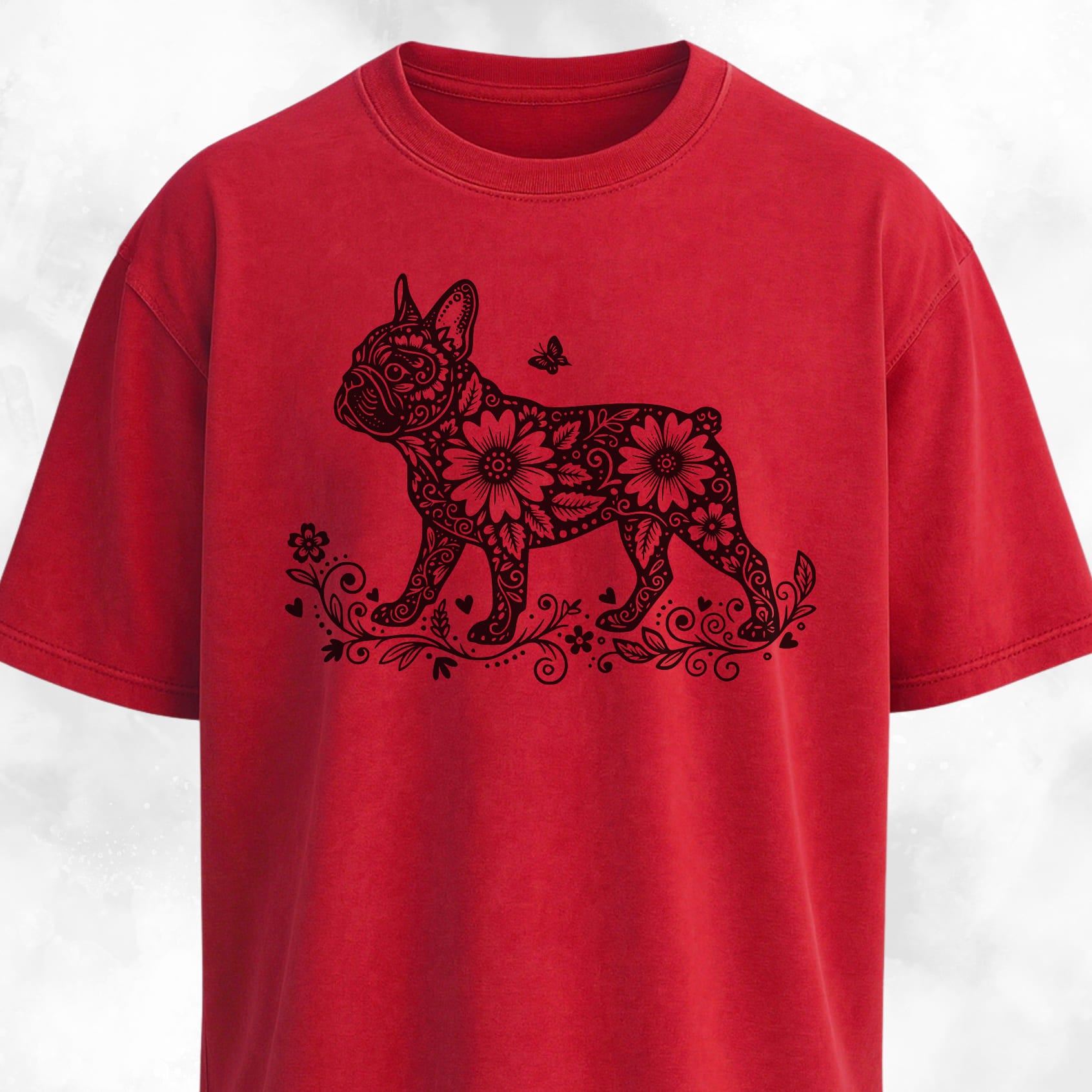 Floral Frenchie T-Shirt