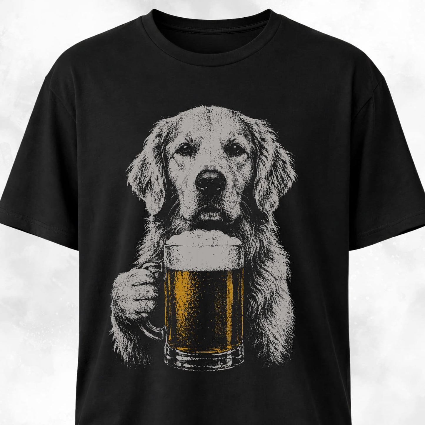 Golden Retriever With Beer T-Shirt